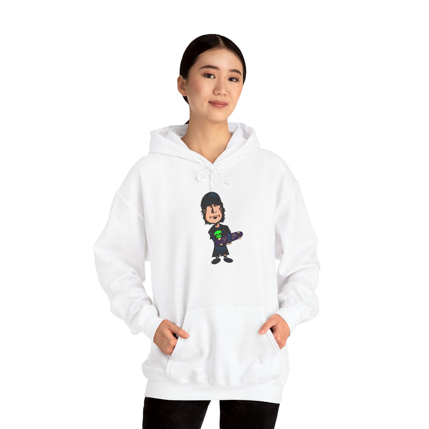 Rude Skater Dude Cartoon Hoodie – Skate Punk Sweatshirt