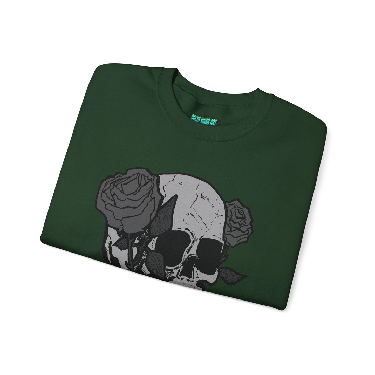 Skull and Roses Crewneck Sweatshirt - Unisex Heavy Blend™