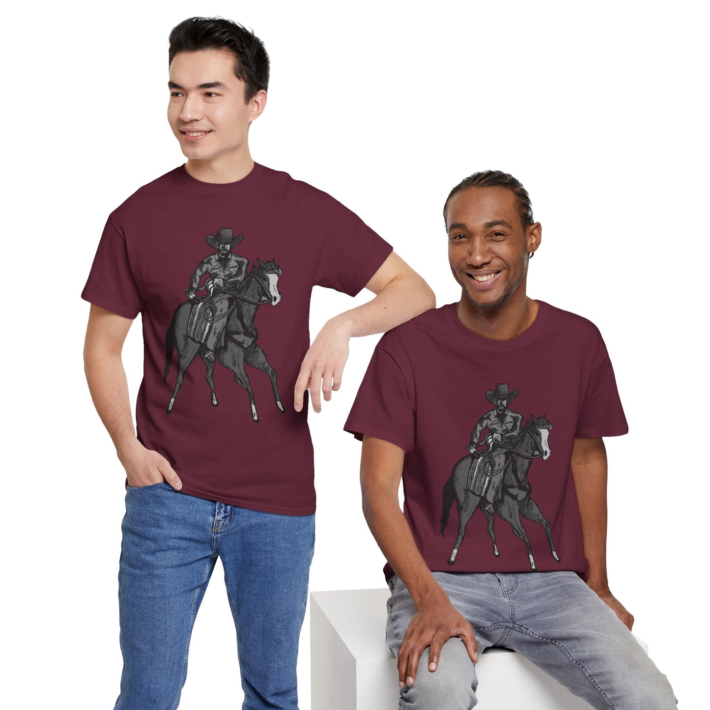 Cowboy on Horseback T‑Shirt — Vintage Western Rodeo Tee