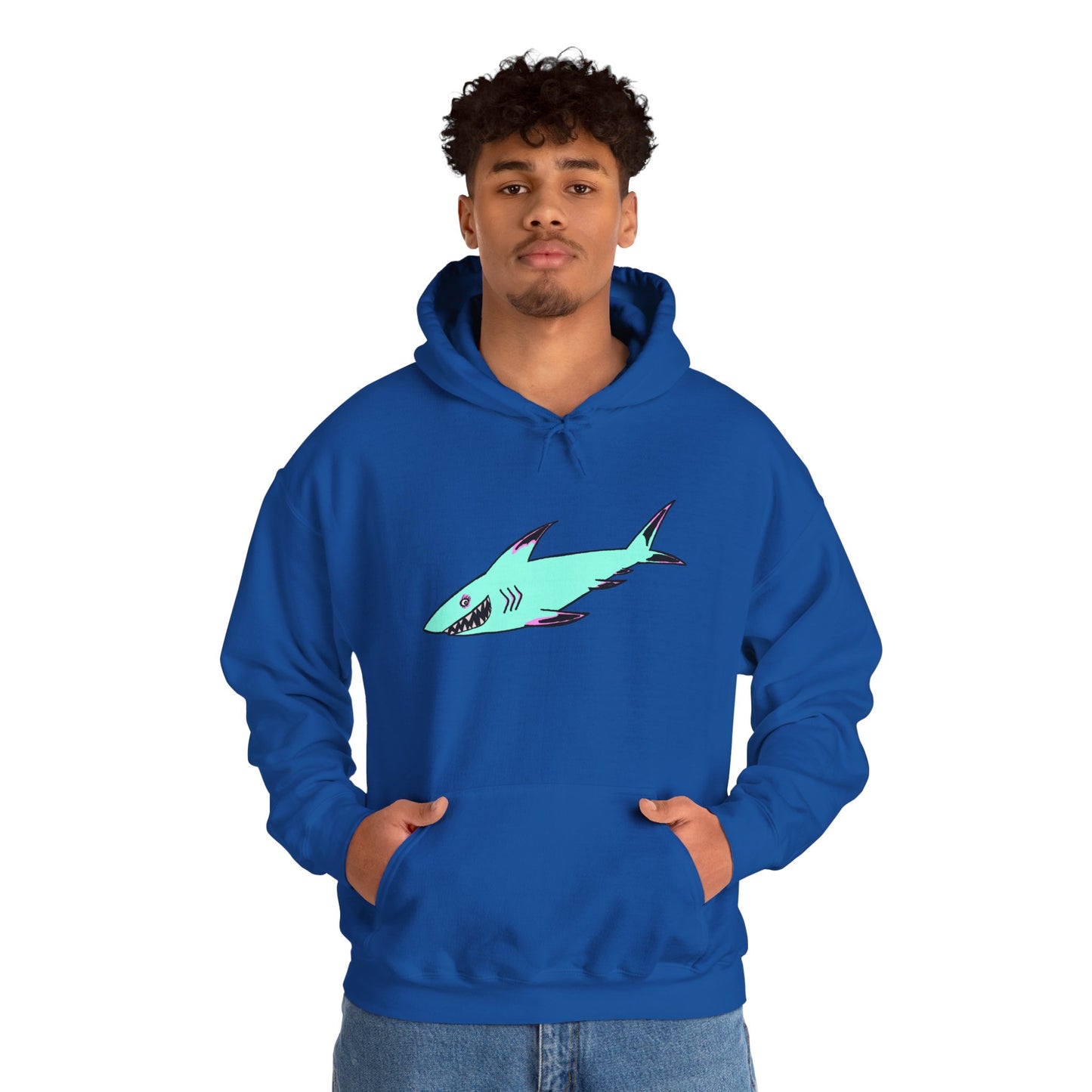 Shark Graphic Unisex Hoodie, Fun Casual Wear, Beach Lover's Gift, Relaxing Lounge Sweatshirt, Unique Gift for Any Occasion