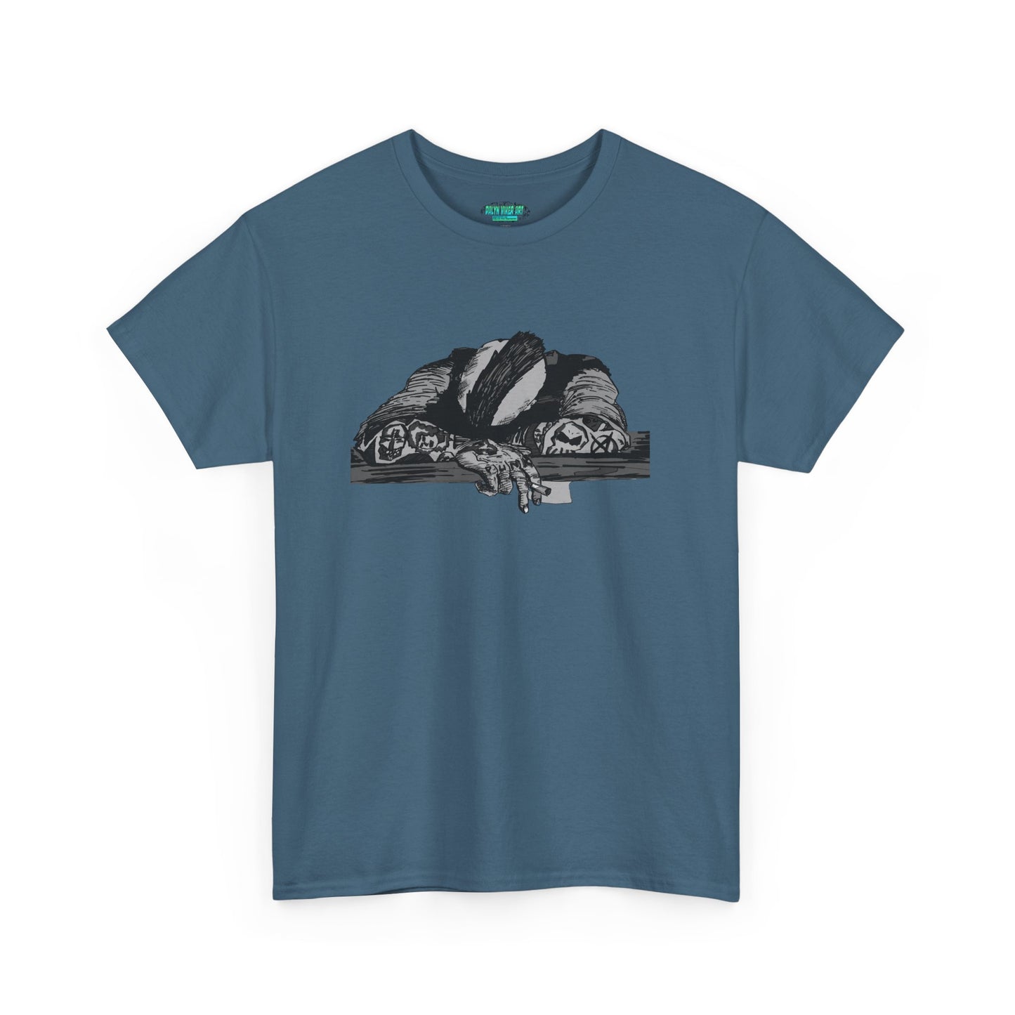 Punk and Done(grayscale) - Graphic Unisex Heavy Cotton Tee - Independent Illustration for Everyday Wear