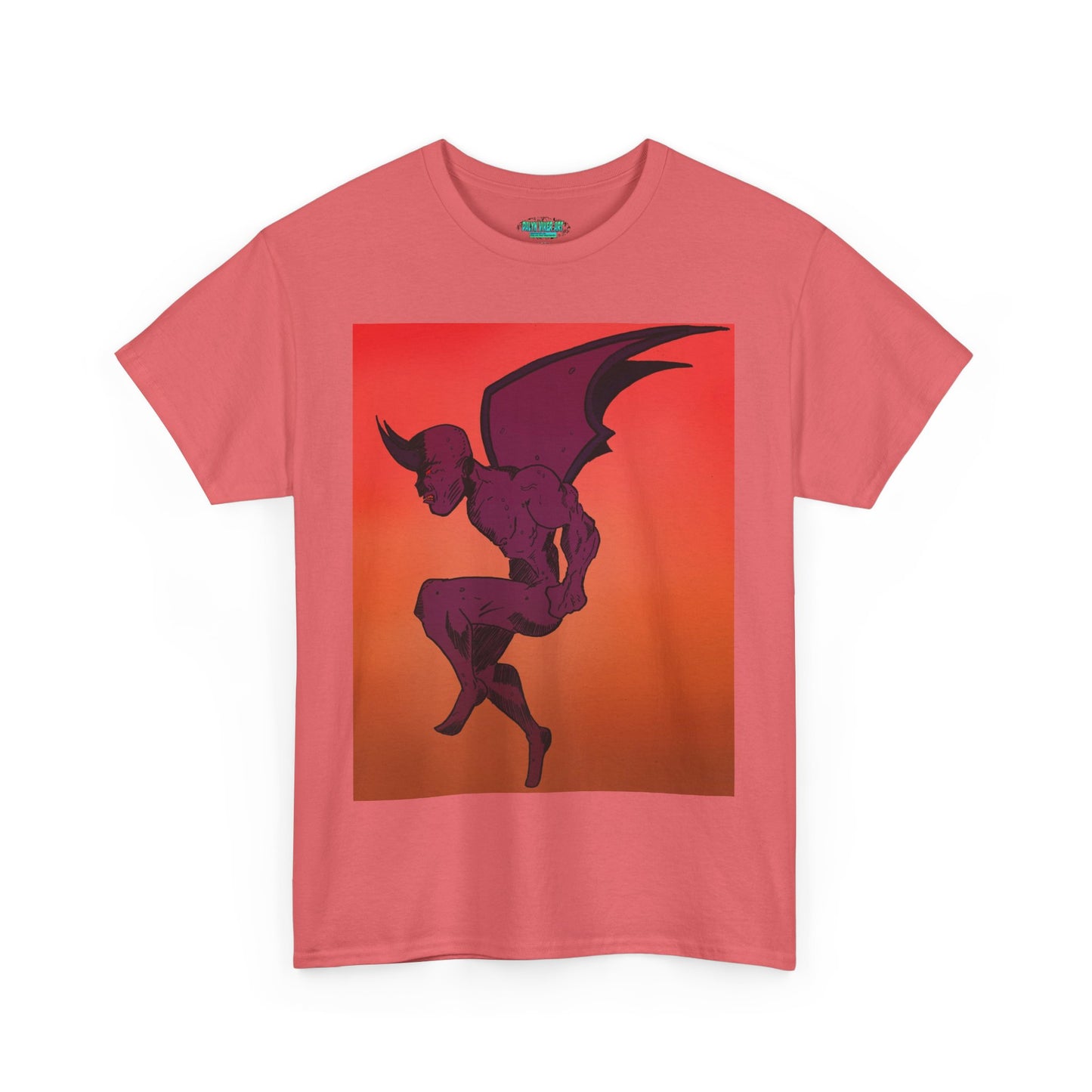 Unisex Heavy Cotton Tee - Vibrant Demon Art Design