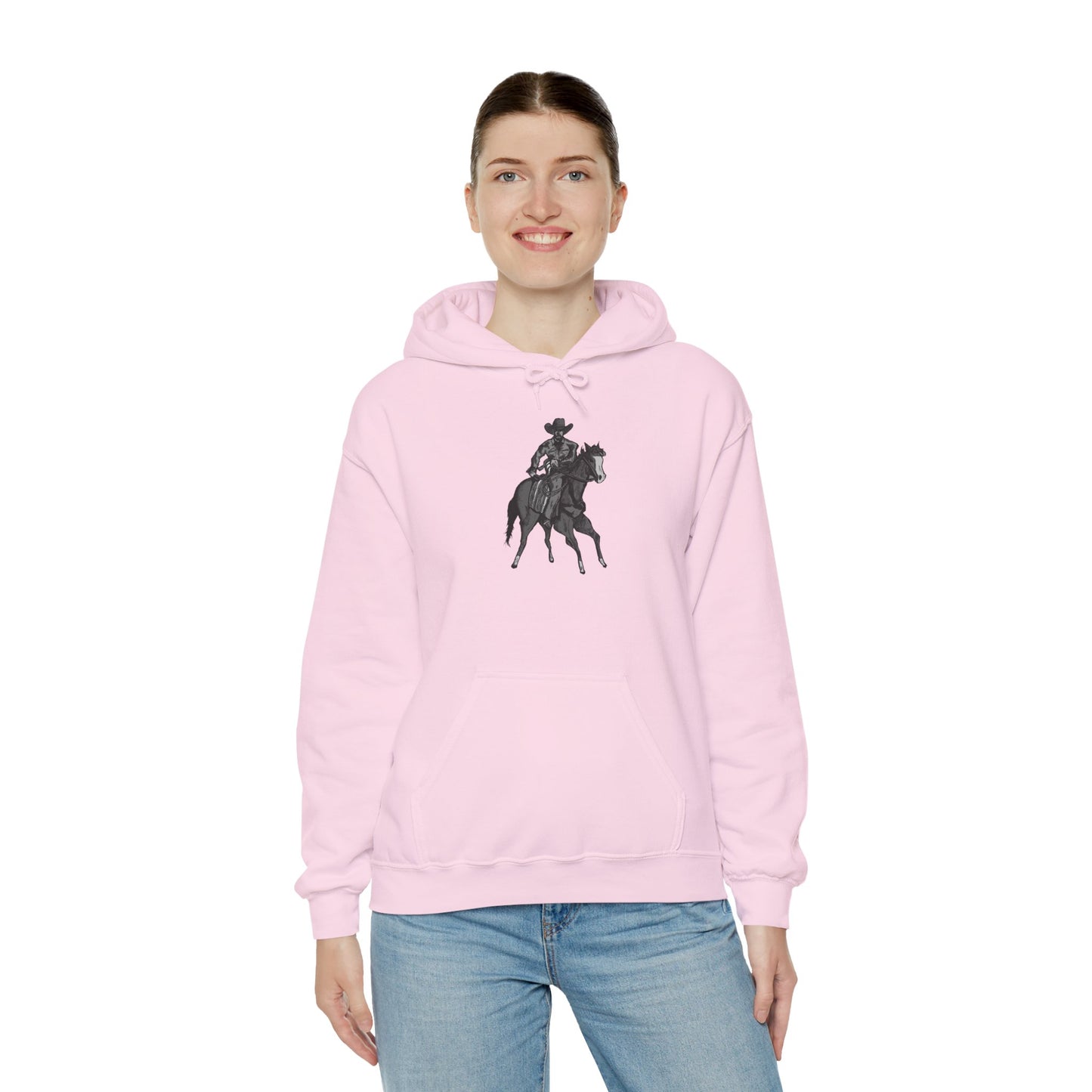 Horseback Rider Silhouette Hoodie – Western Equestrian Graphic Sweatshirt