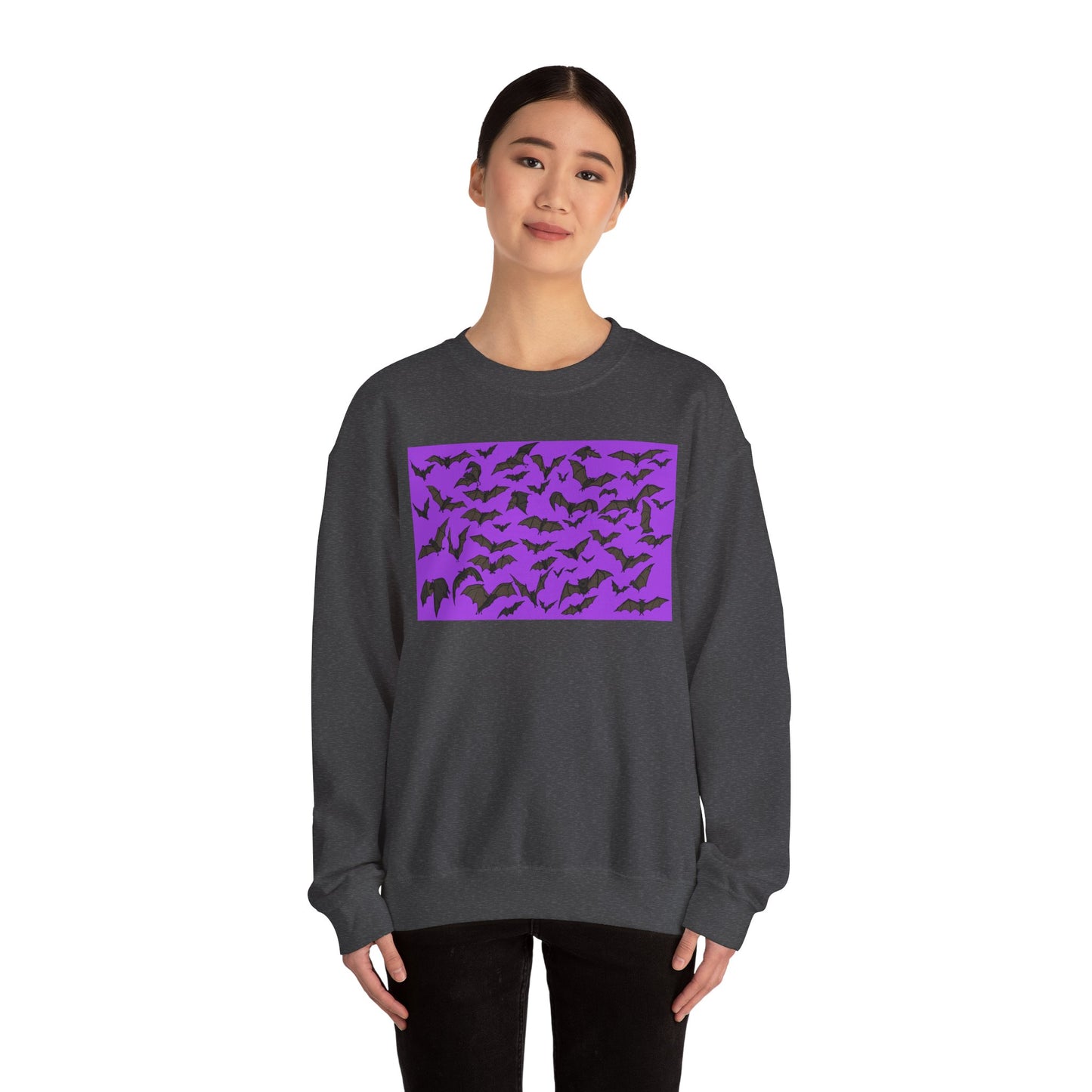 Spooky Bat Crewneck Sweatshirt for Halloween