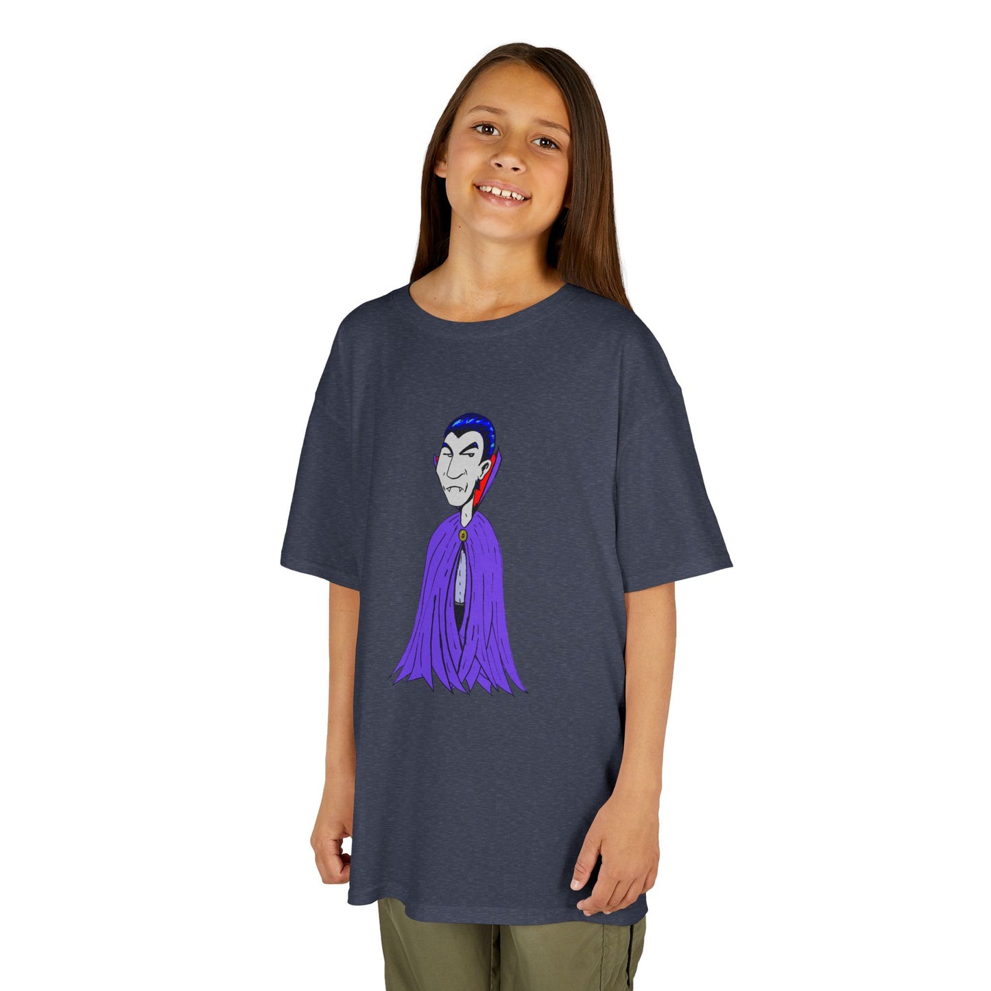 Kids Vampire T-Shirt — Cute Purple Dracula Tee for Halloween