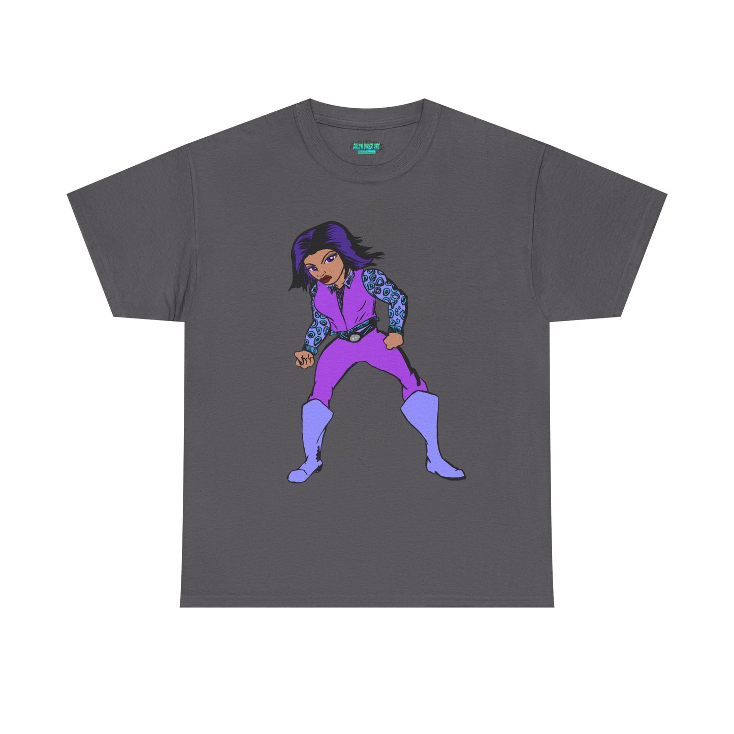 Retro Cartoon Hero Woman Character Unisex Heavy Cotton Tee, Vintage Graphic Tee, Fun T-Shirt, Gift for Fans, Casual Wear, Everyday Tee