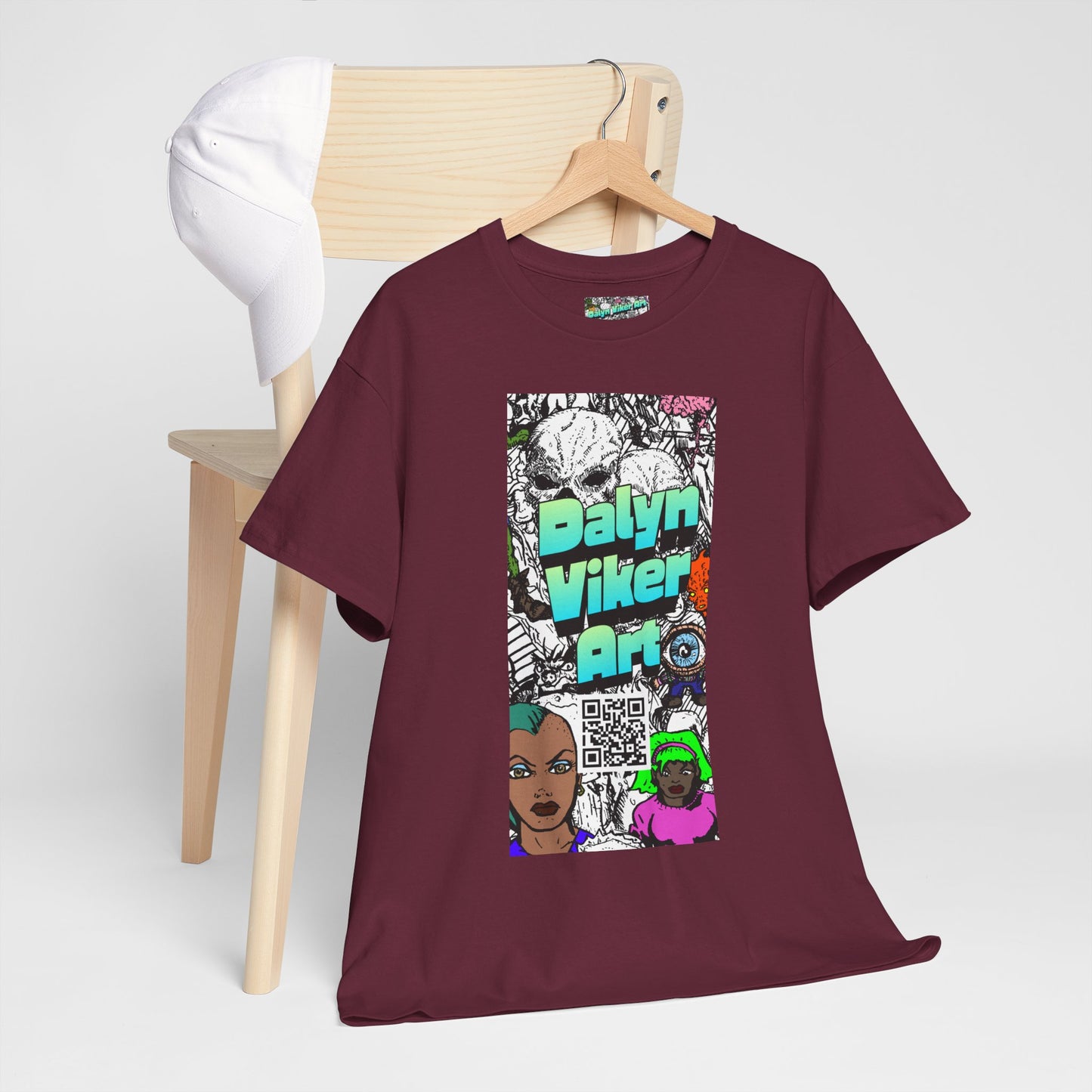 Graphic Art T-Shirt — "Dalyn Viker Art" Vertical Collage Tee