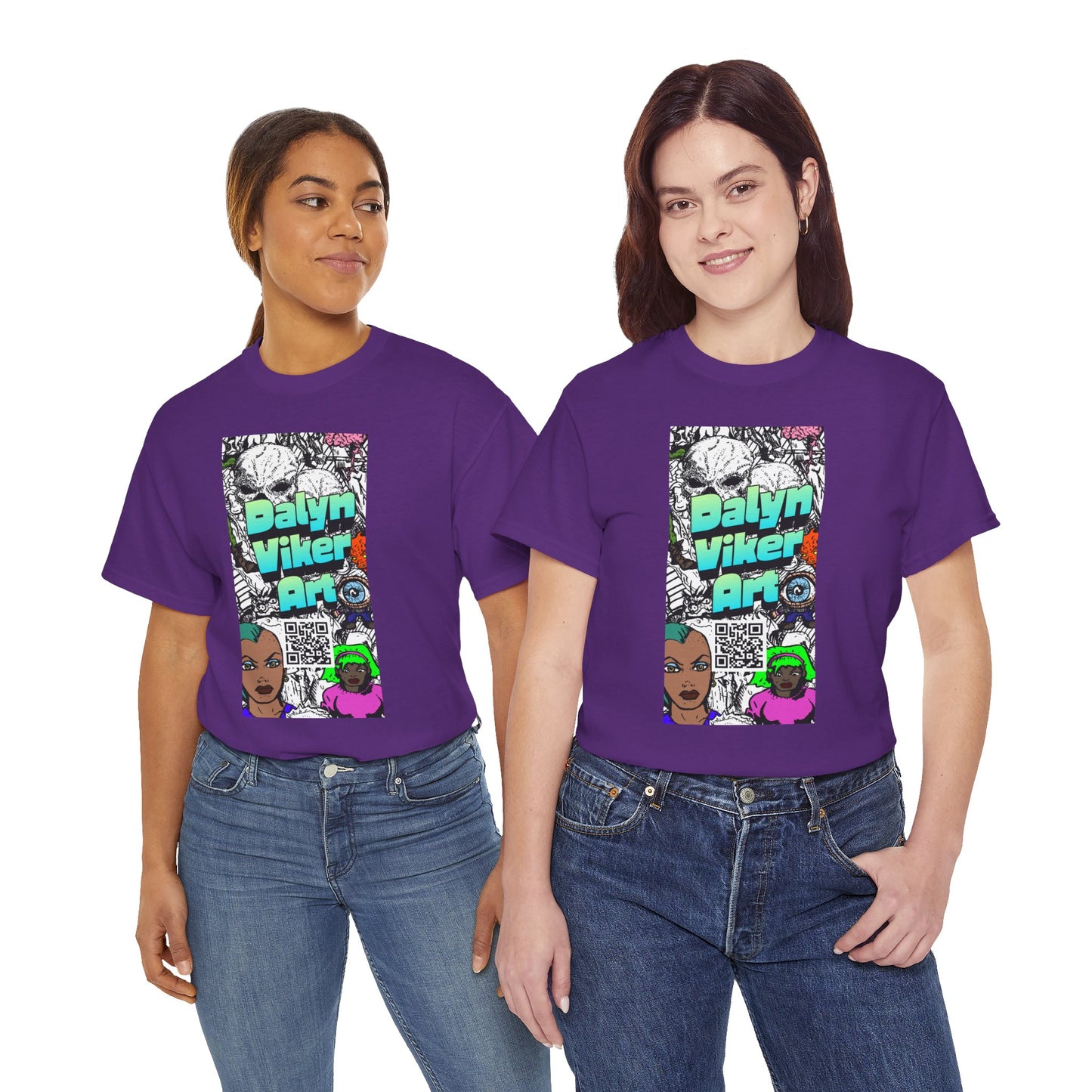 Graphic Art T-Shirt — "Dalyn Viker Art" Vertical Collage Tee
