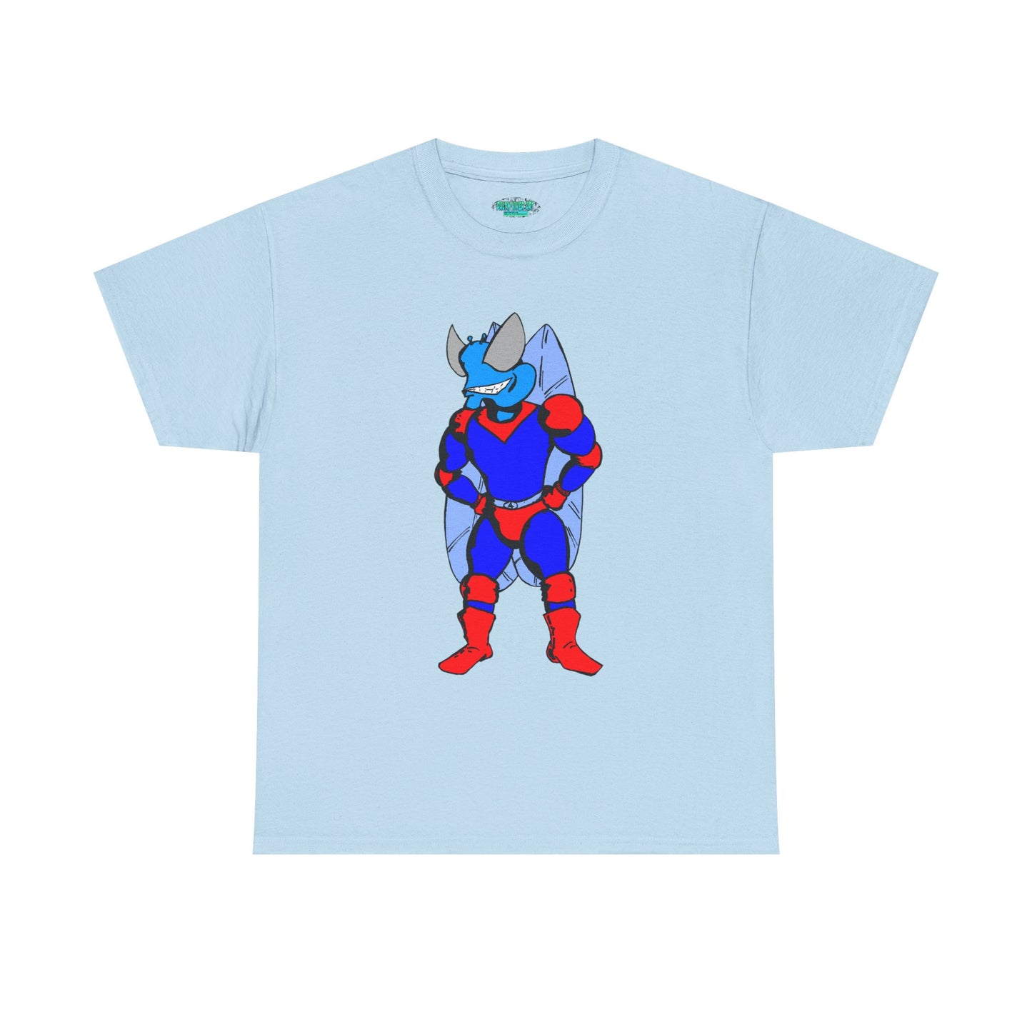 Astro-Fly Hero Graphic Tee - Blue & Red Superhero T-Shirt