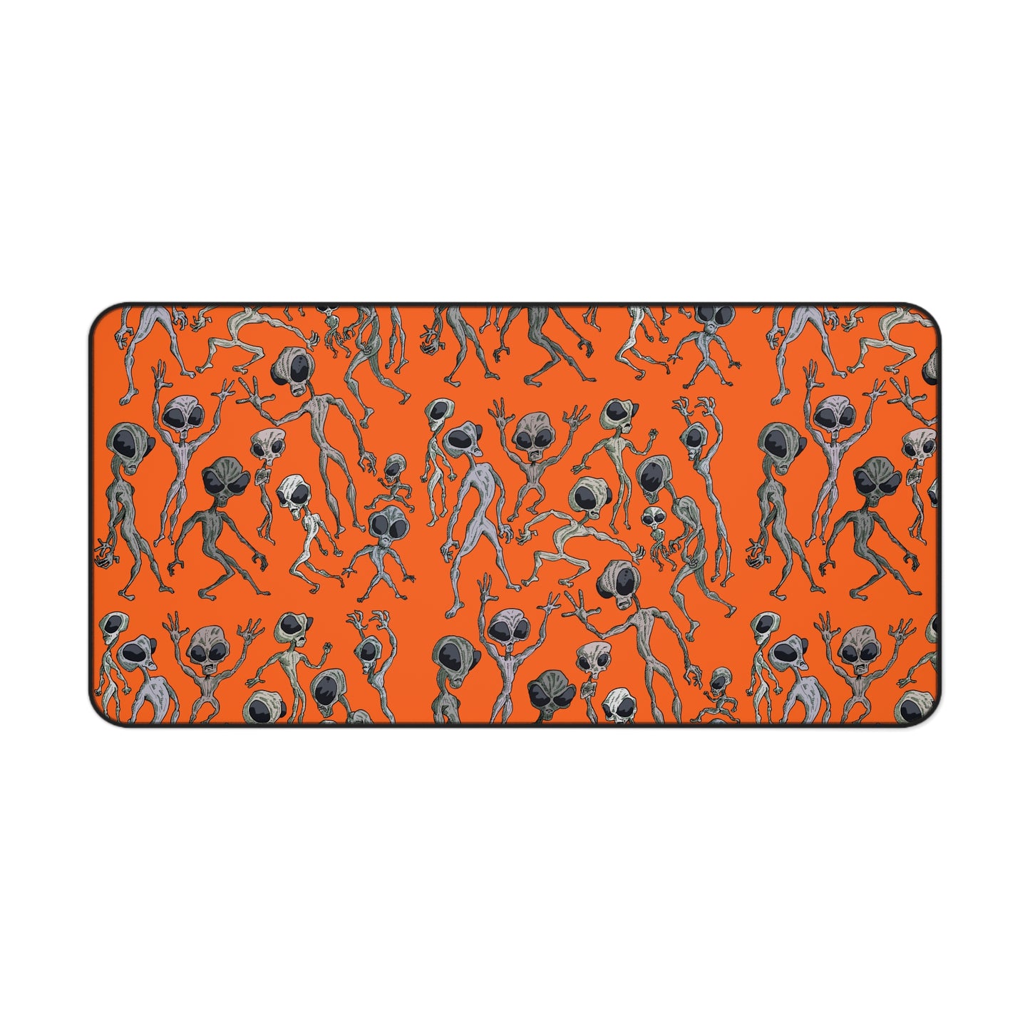 Alien Dance Party Desk Mat - Fun Office Accessory, Alien Decor, Gaming Mat, Unique Gift, Halloween Themed