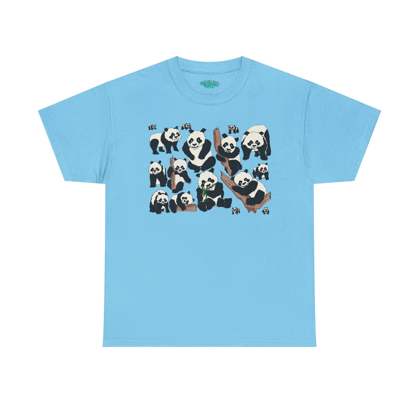 Cute Panda Design Unisex Heavy Cotton Tee | Animal Lover Gift, Casual Wear, Eco-Friendly Apparel, Nature Enthusiast Clothing