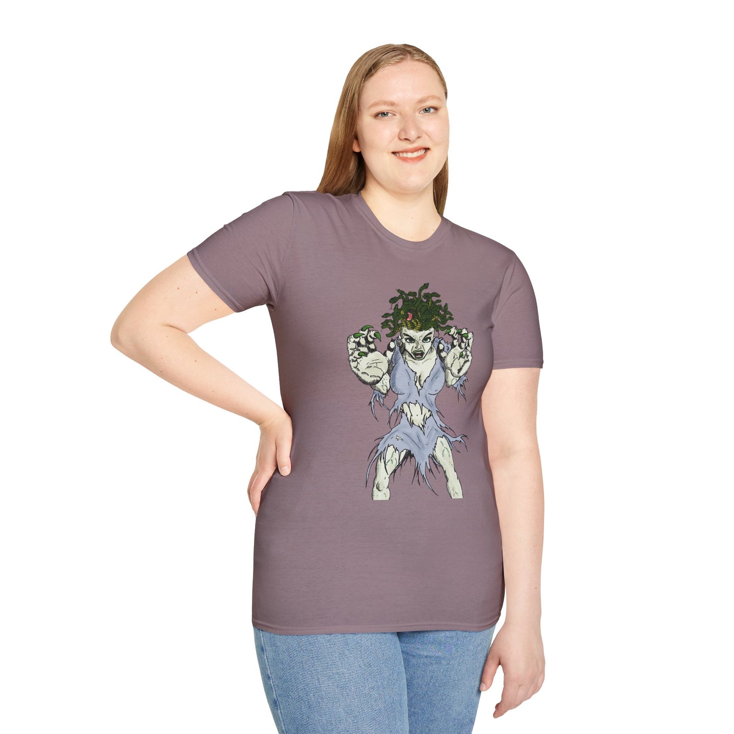 Medusa Assailing Unisex T-Shirt - Mythological Monster Dalyn Viker Art