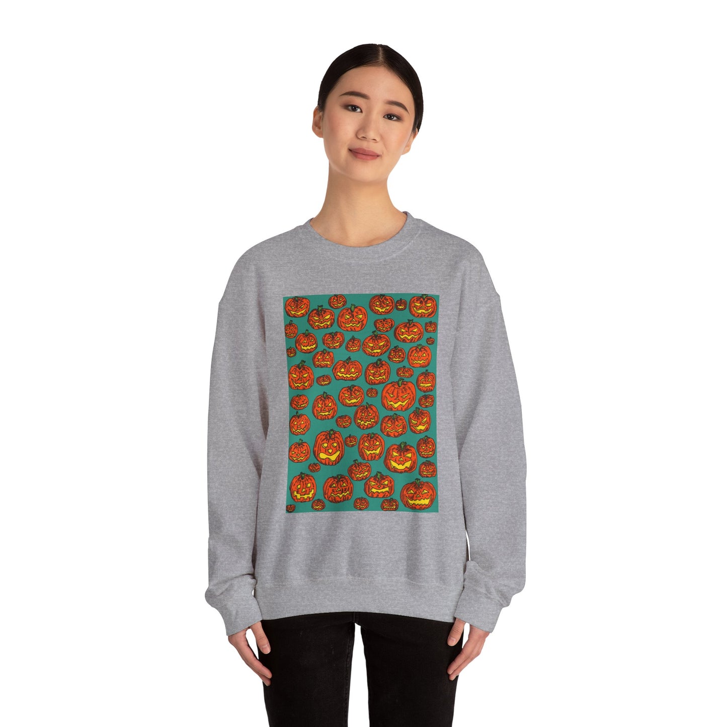 Halloween Pumpkin Crewneck Sweatshirt