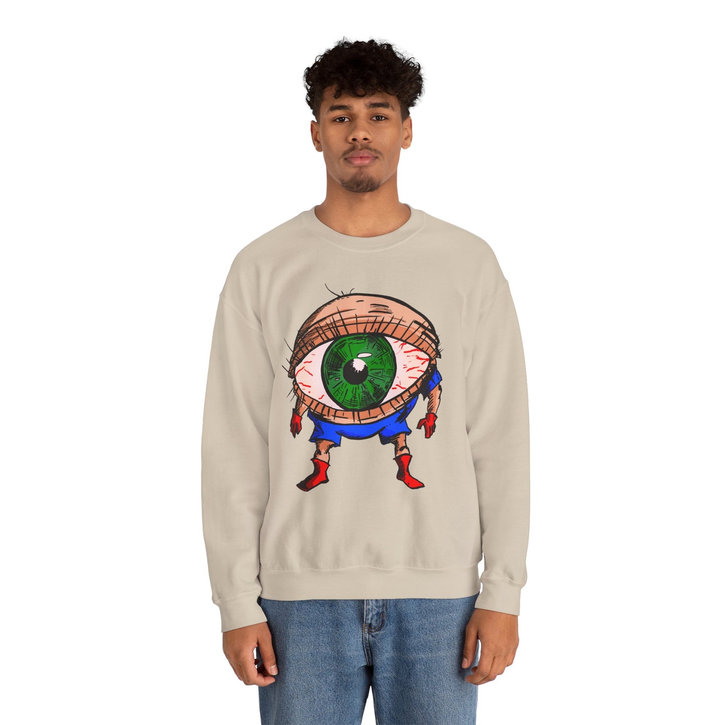 Terrif-EYE-ing Unique Cartoon Eye Sweatshirt - Unisex Heavy Blend™