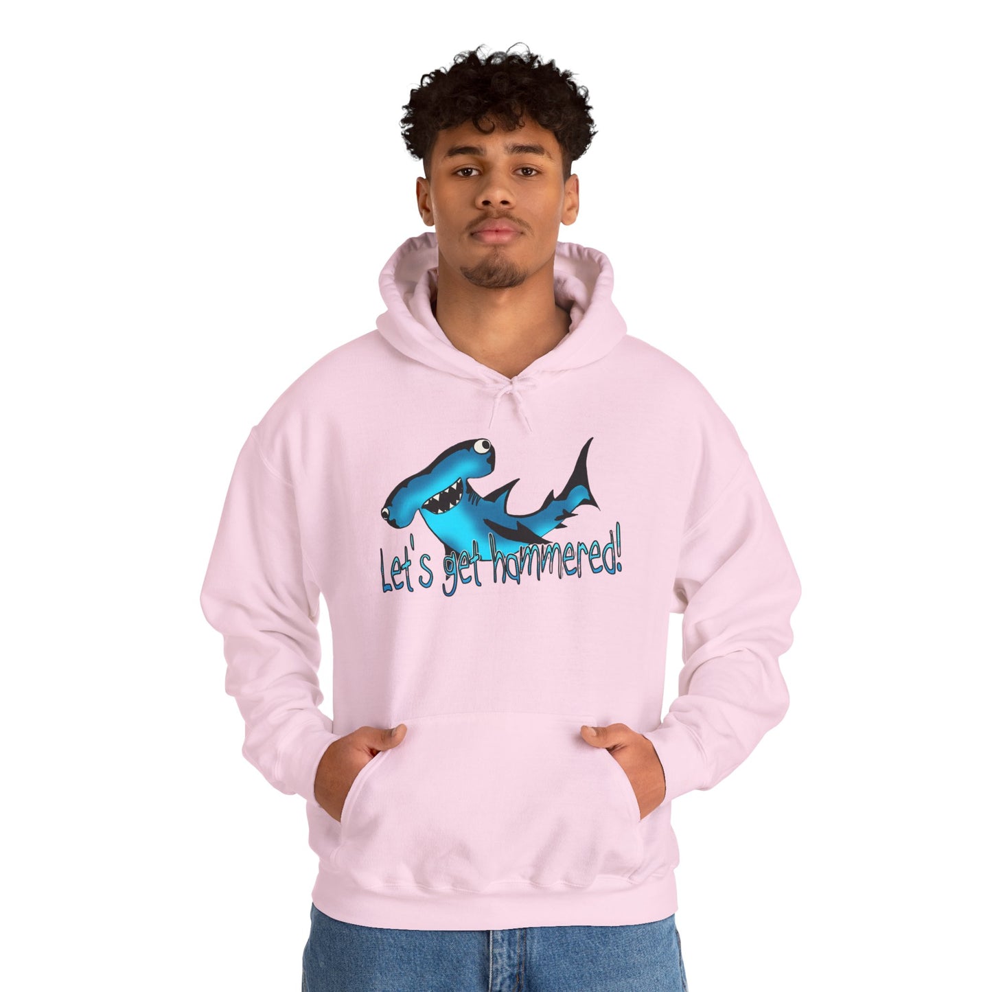 Let's Get Hammered Shark-Themed Unisex Hoodie: Let's Get Fin-tastic, Casual Wear, Gift for Ocean Lovers, Beach Party, Summer Fun