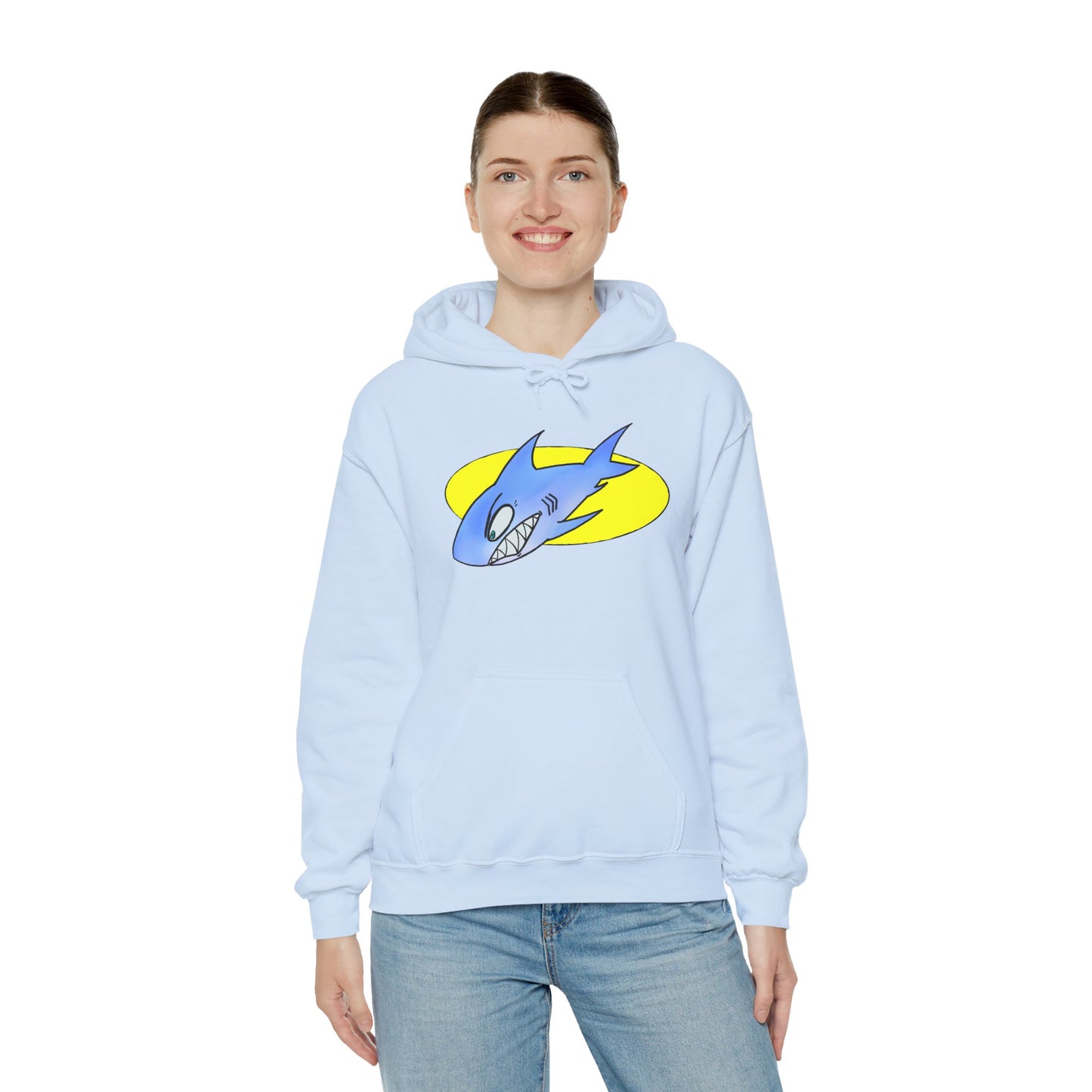 Cool Shark Graphic Hoodie - Unisex Heavy Blend Sweatshirt for Ocean Lovers, Gift for Men and Women, Beach Vibes, Casual Wear, Unique Design