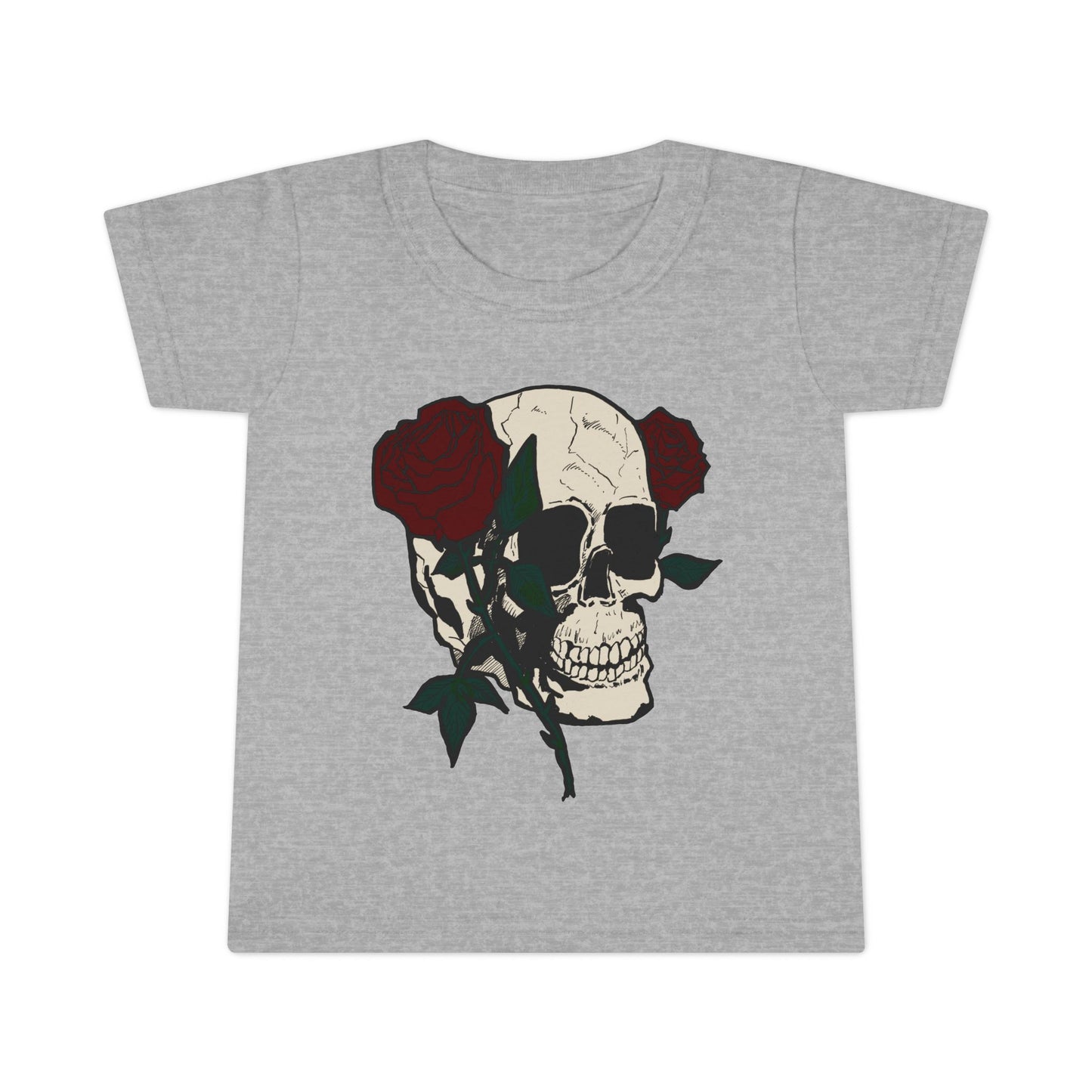 Skull & Roses Toddler T-Shirt - Cute Gothic Style Clothing for Kids