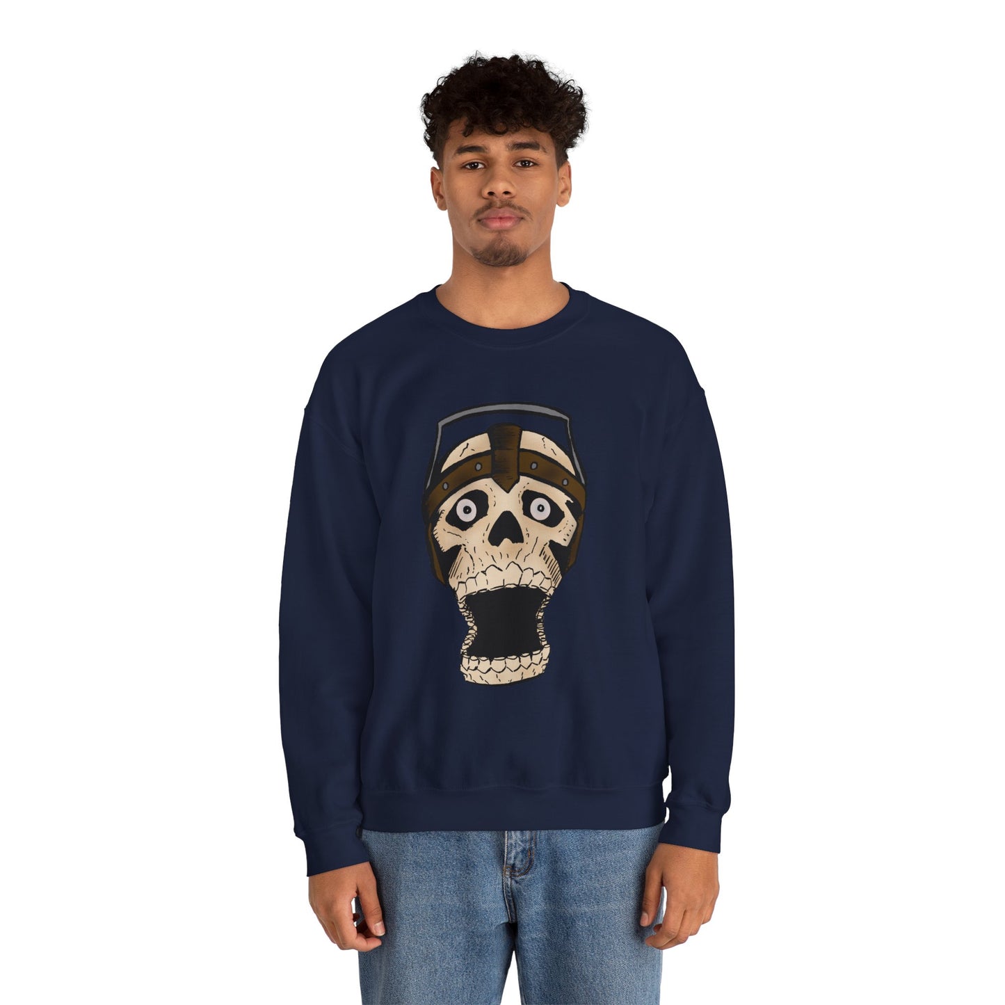 Screaming Skull Graphic Crewneck Sweatshirt - Unisex Heavy Blend™