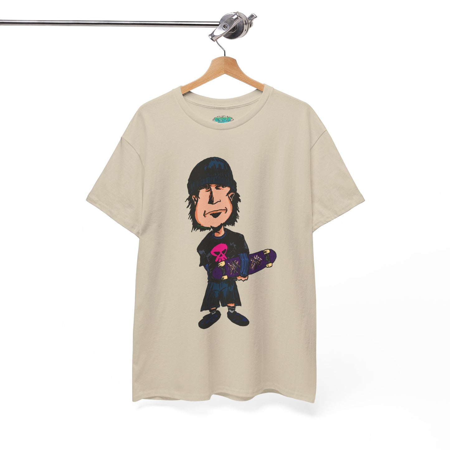 Rude Skater Dude - Skate Punk - Skater Kid Cartoon T‑Shirt — Cute Skateboarder Graphic Tee