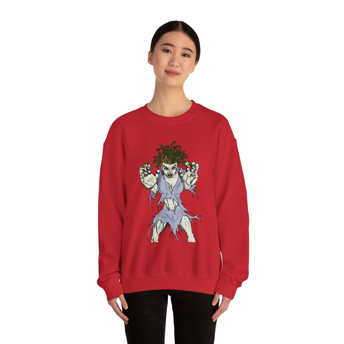 Medusa Inspired Unisex Heavy Blend Crewneck Sweatshirt