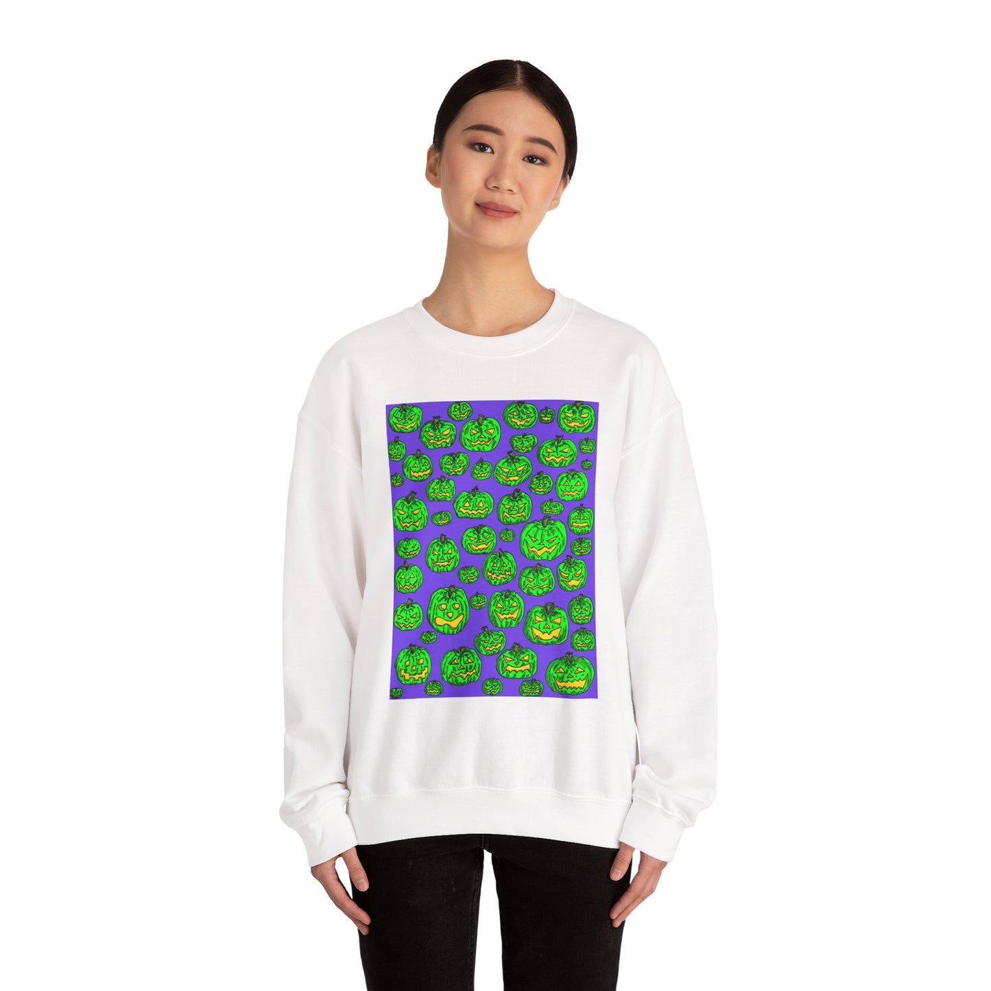 Halloween Pumpkin Crewneck Sweatshirt