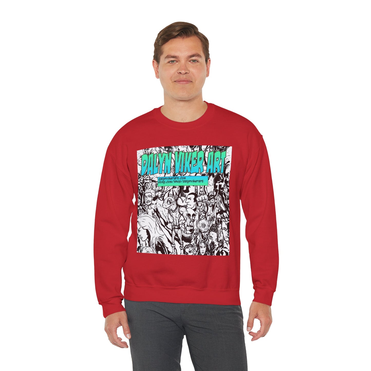 Graphic Art Crewneck Sweatshirt - Dalyan Viker Art Edition