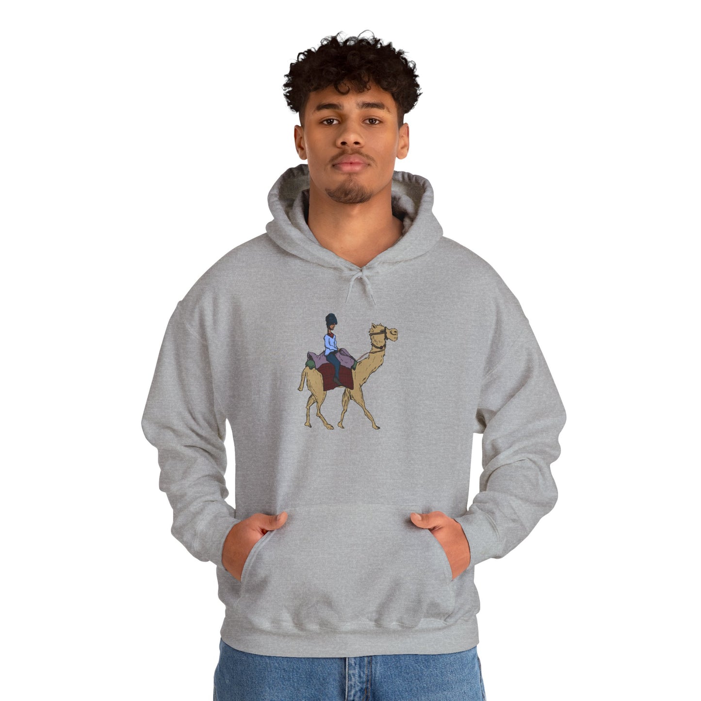 Camel Ride Hoodie, Cozy Unisex Pullover Sweatshirt, Fun Animal Lover Gift, Perfect for Travel & Adventure Enthusiasts