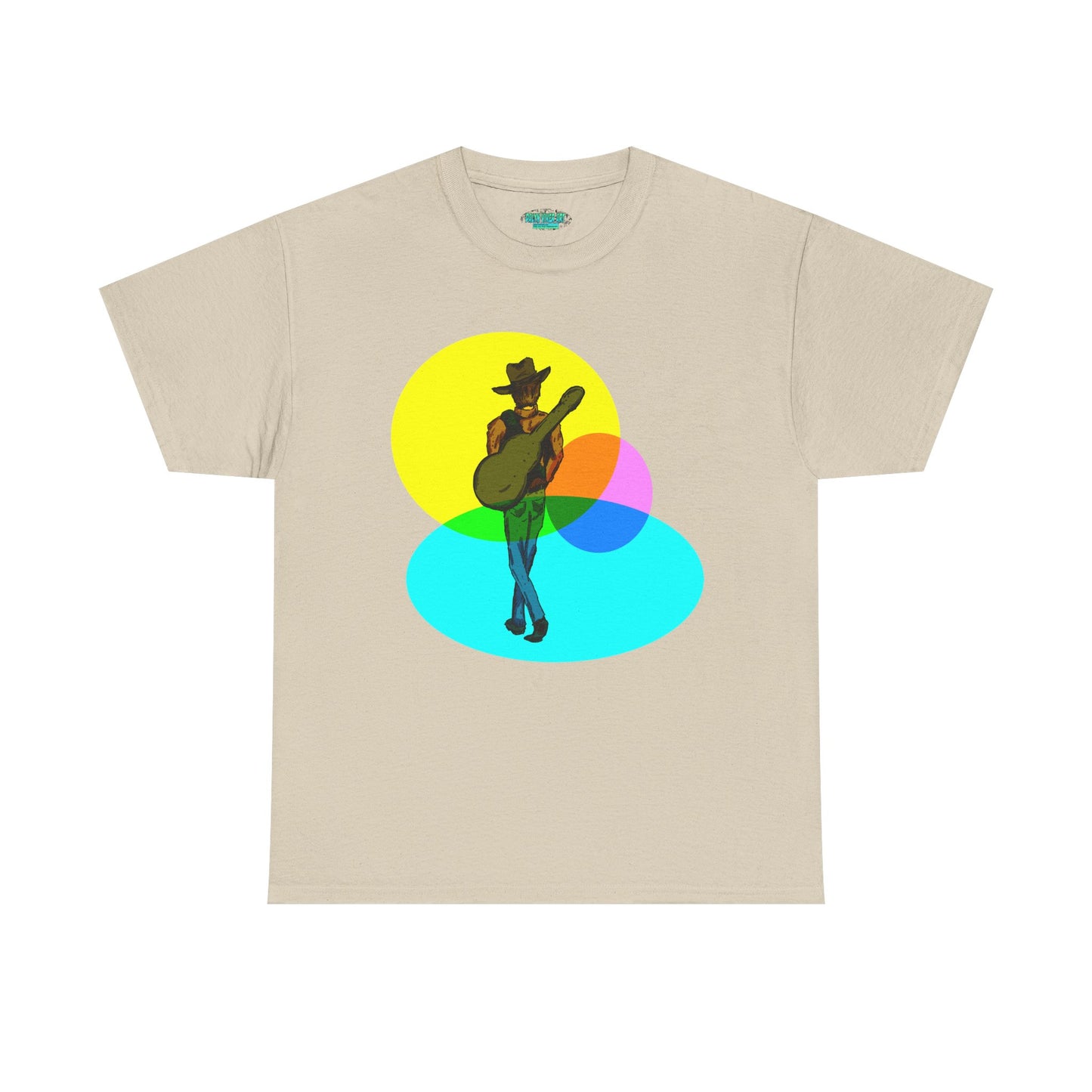 Cowboy Guitar Tee — Colorful Music T‑Shirt