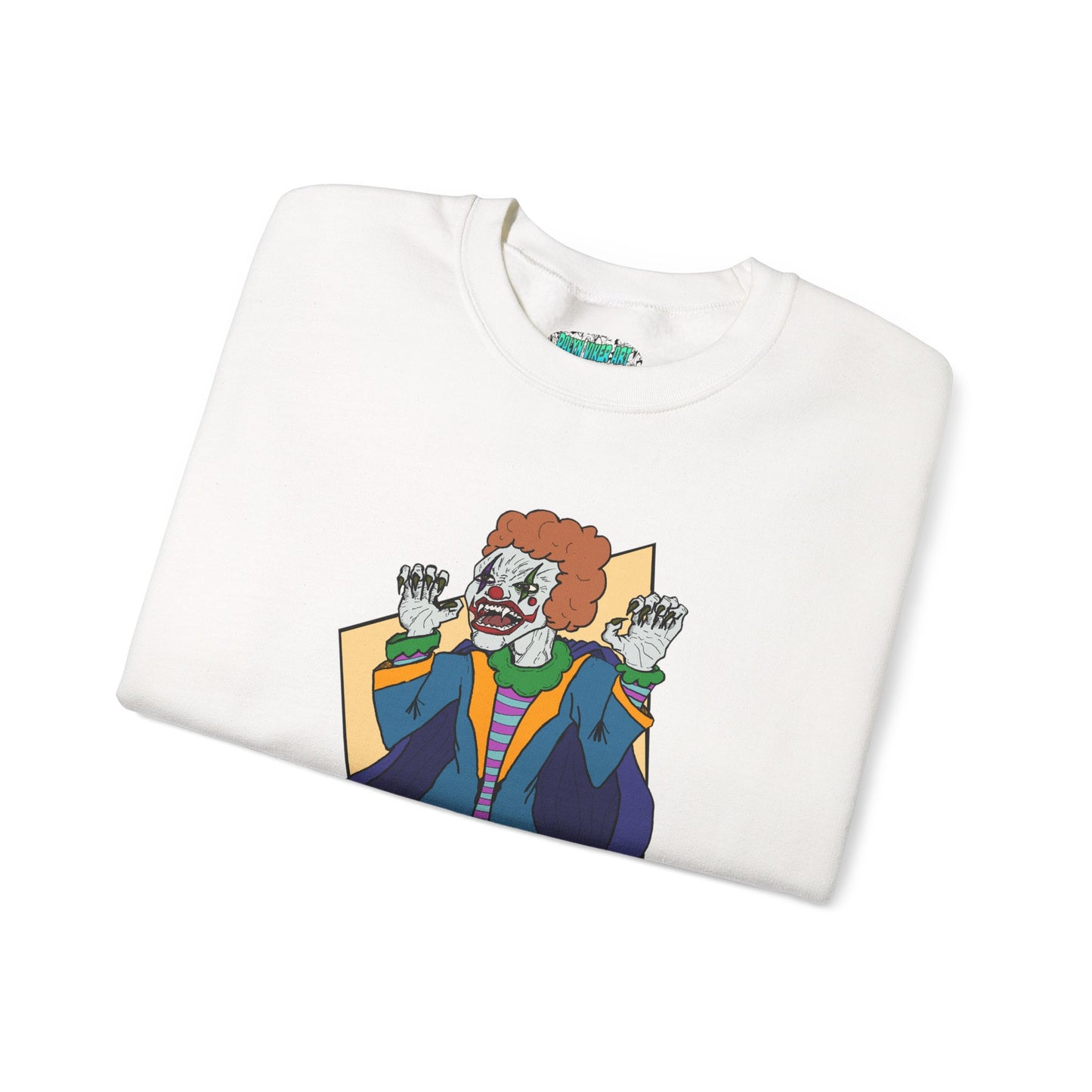Vampire Clown Funny Horror-Inspired Unisex Crewneck Sweatshirt