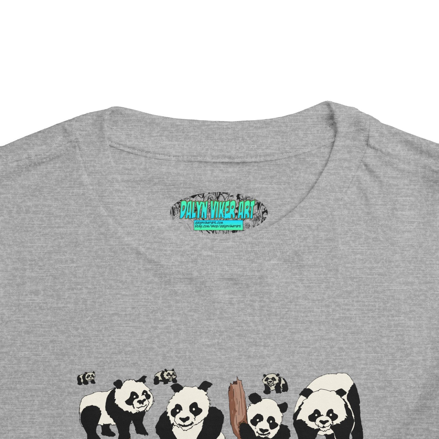 Panda Faces Toddler Tee — Cute Cartoon Panda Print