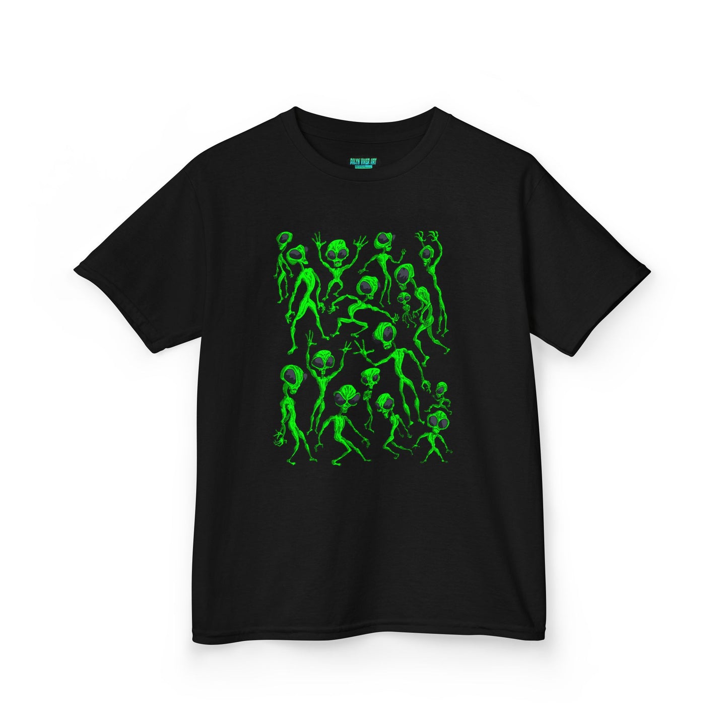 Kids Alien Dance Party T‑Shirt — Fun Green Alien Graphic Tee for Children