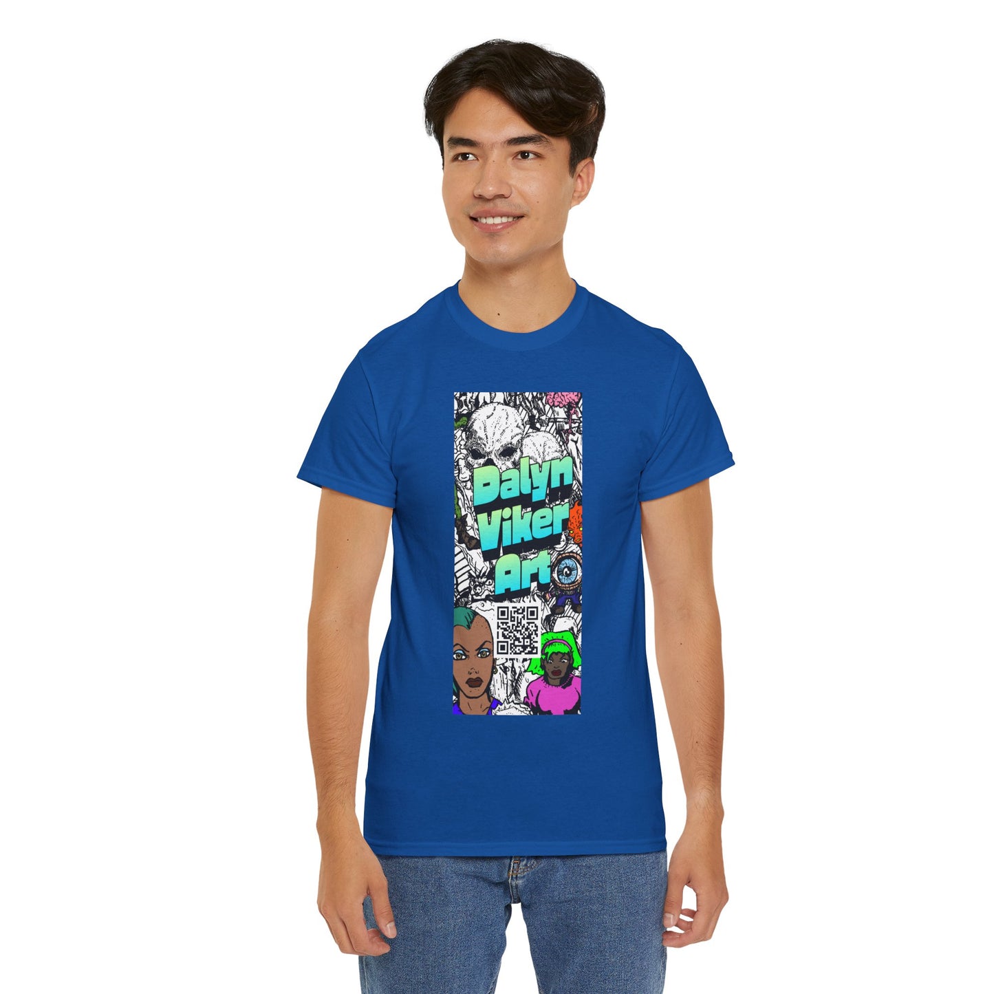 Graphic Art T-Shirt — "Dalyn Viker Art" Vertical Collage Tee