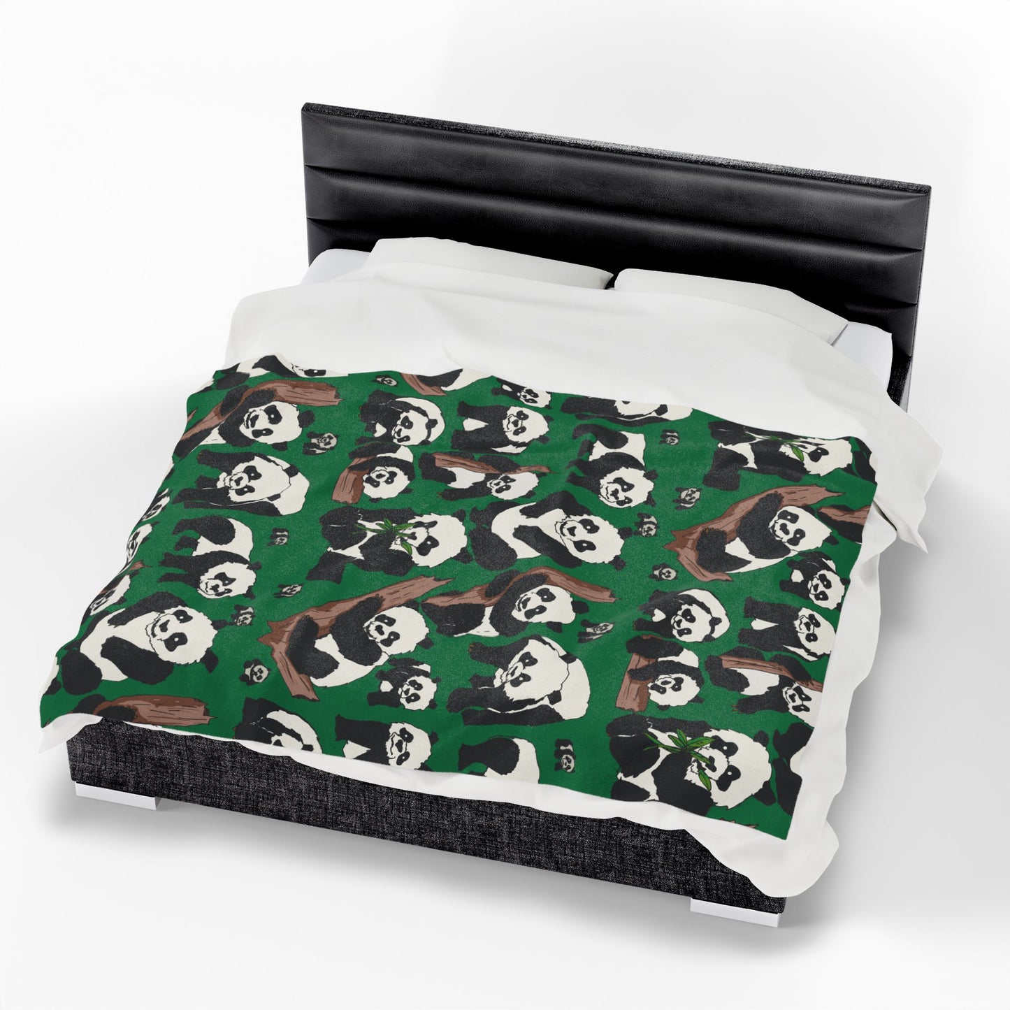 Cozy Panda Velveteen Plush Blanket | Soft Throw for Kids, Nursery Decor, Animal Lover Gift, cuddly sofa blanket, Warm Home Accessory
