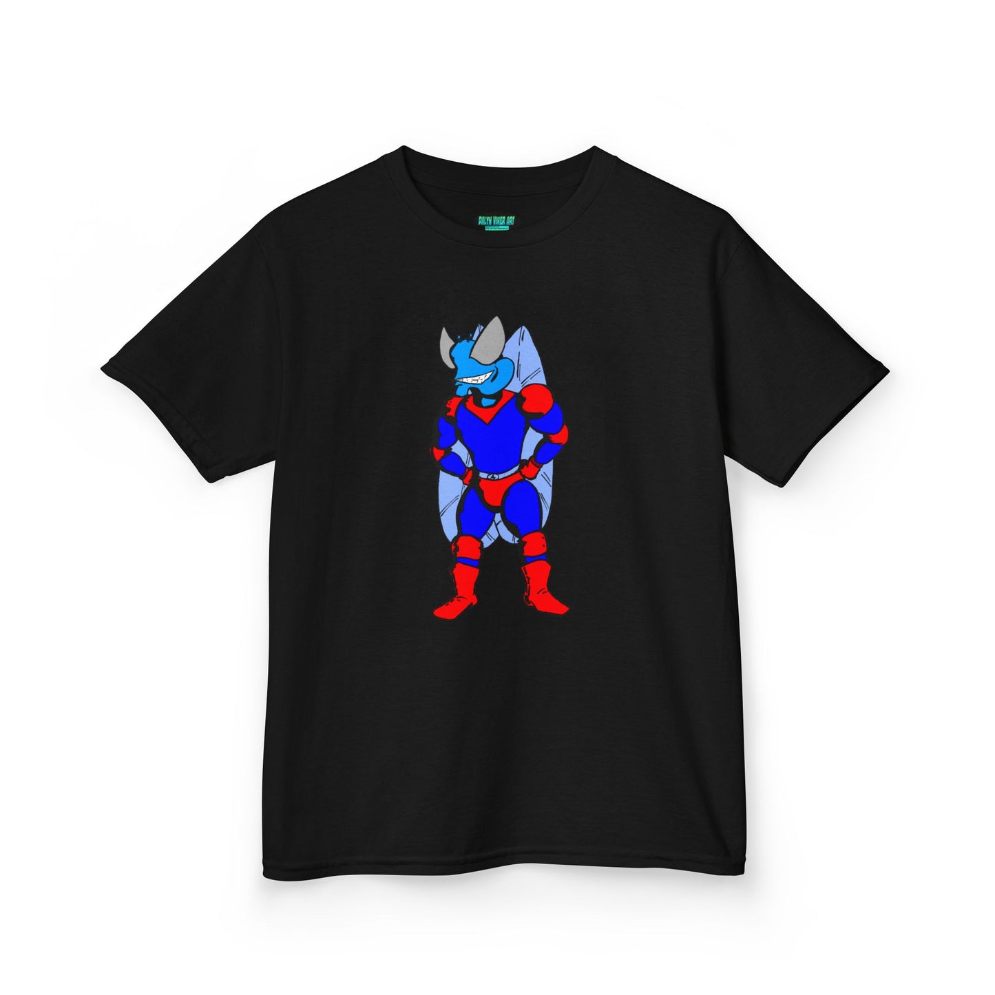 Astro-Fly Kids Superhero T-Shirt — Cute Red & Blue Winged Hero Tee for Boys & Girls