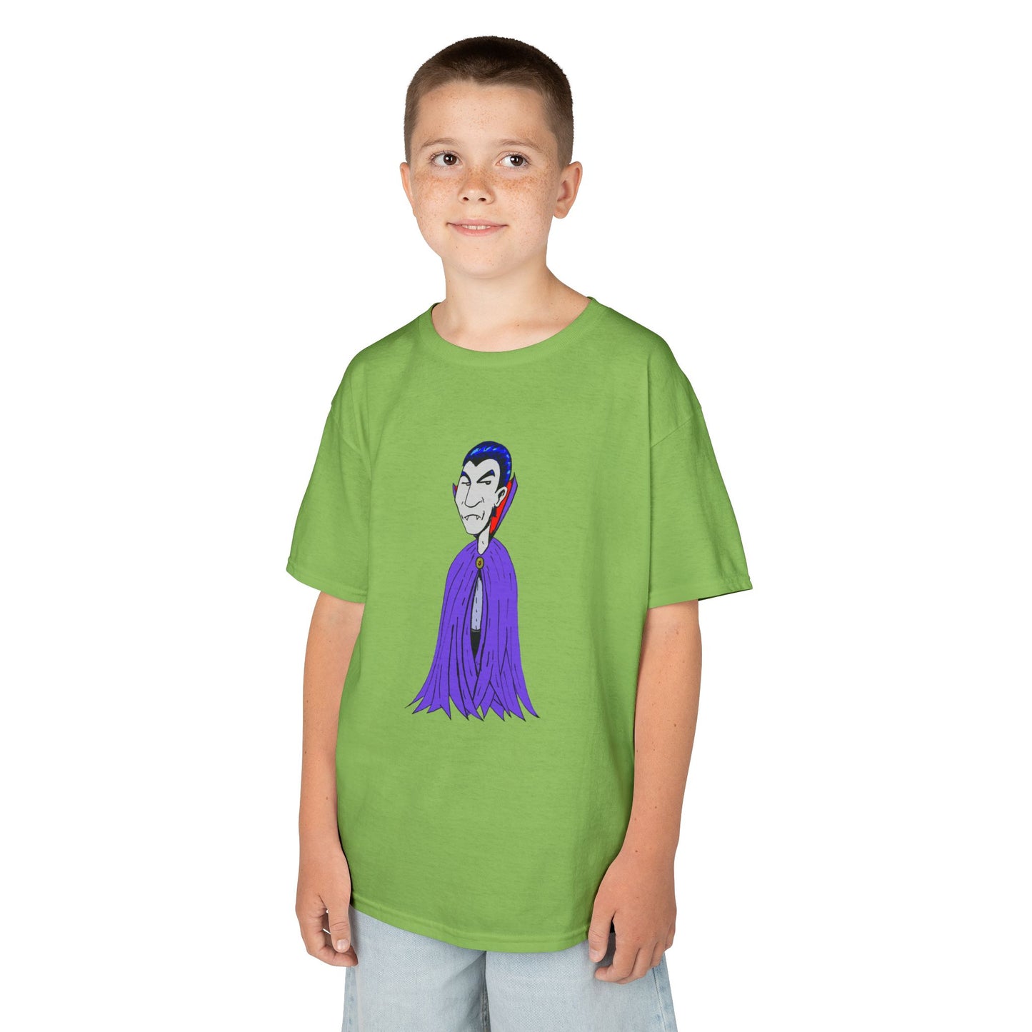 Kids Vampire T-Shirt — Cute Purple Dracula Tee for Halloween