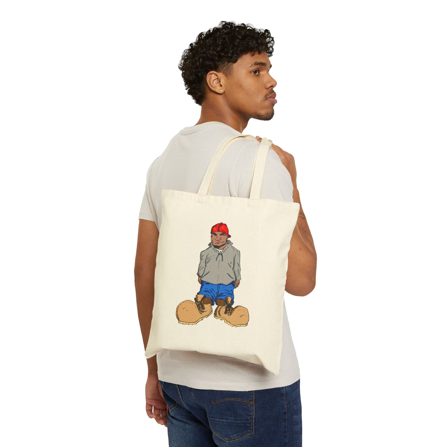 Original Character "Boots" Cotton Canvas Tote Bag