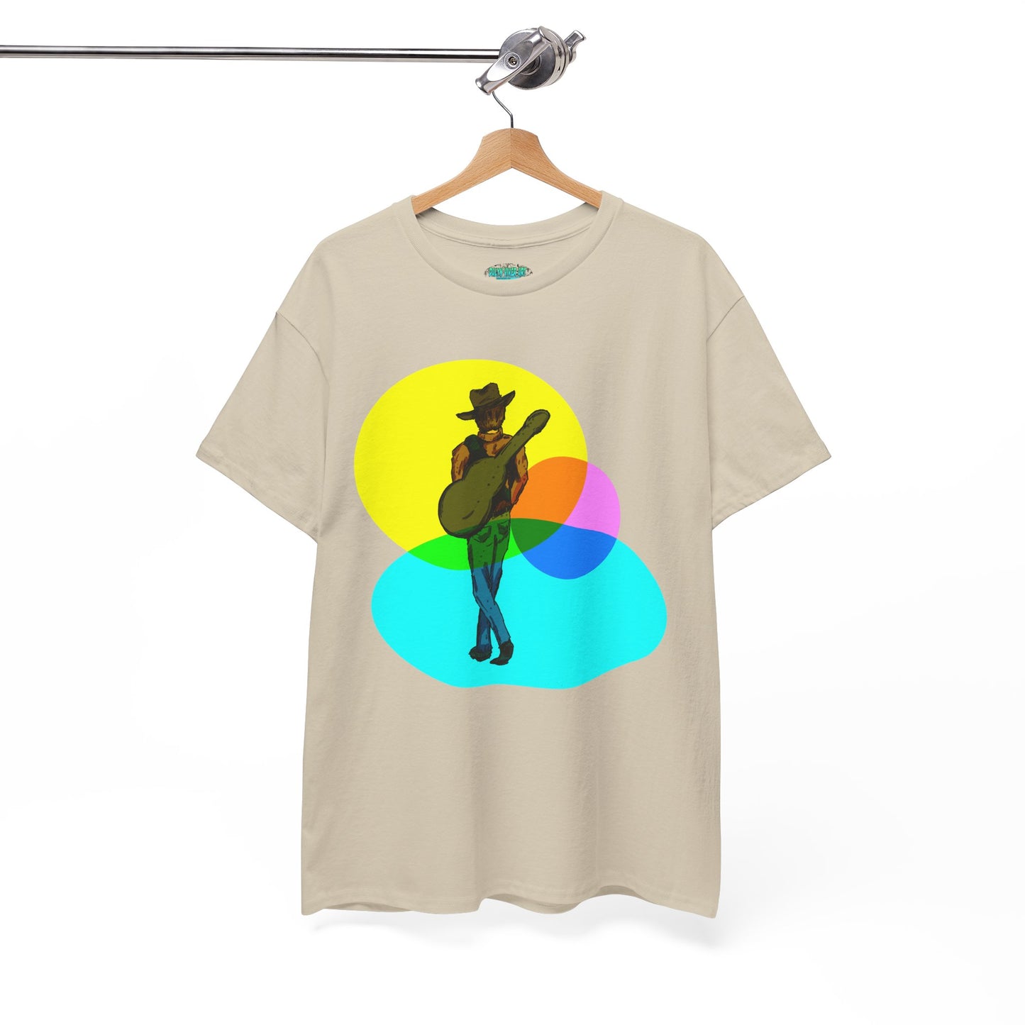 Cowboy Guitar Tee — Colorful Music T‑Shirt