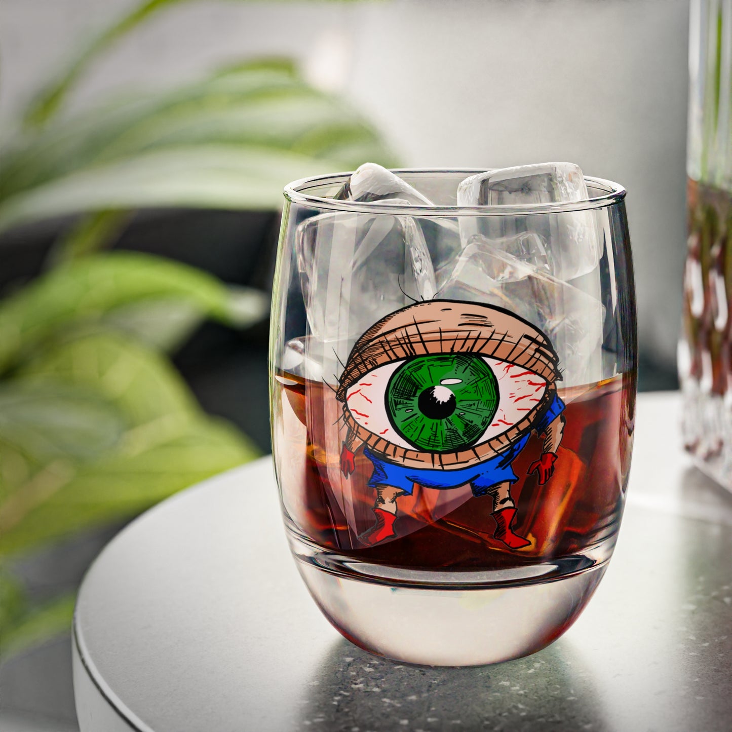 Terrif-EYE-ing Unique Cartoon Eye Whiskey Glass – Fun Gift for Whiskey Lovers