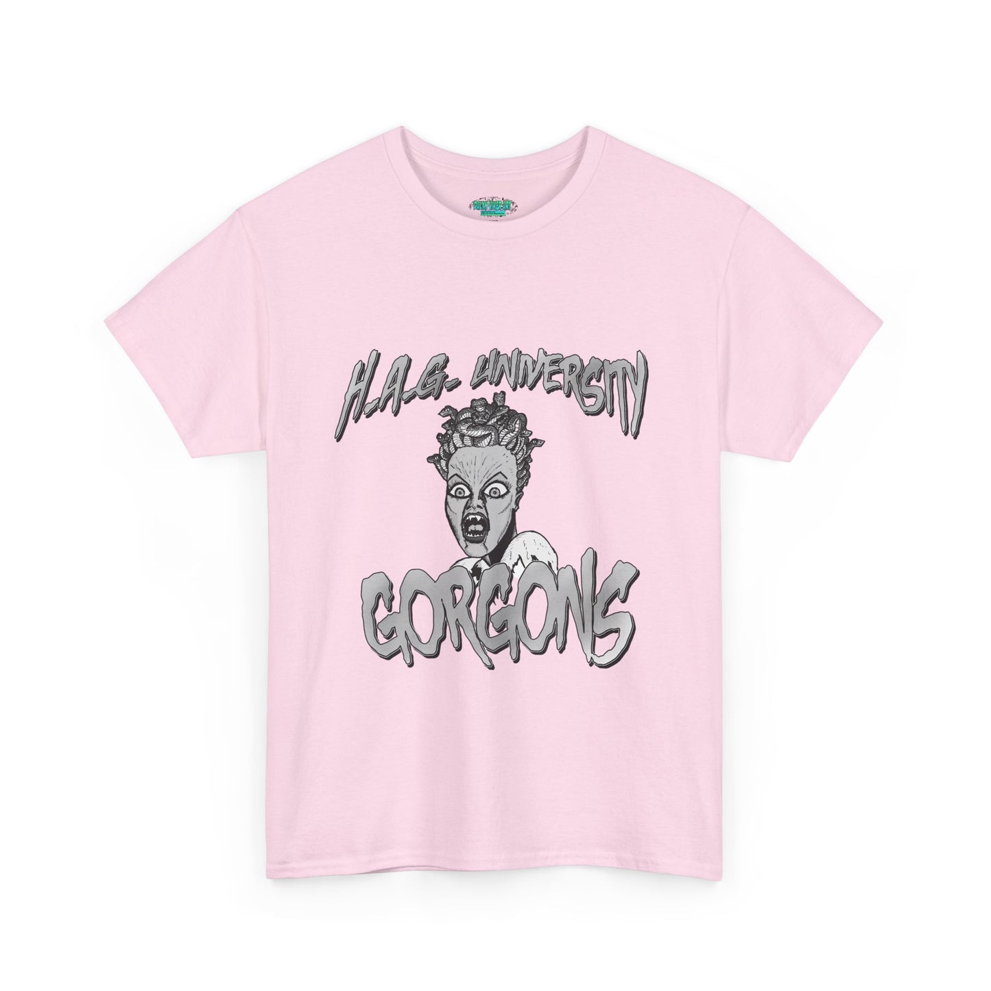 Graphic Tee with Gorgon Mascot - Greek Mythology University Unisex Shirt