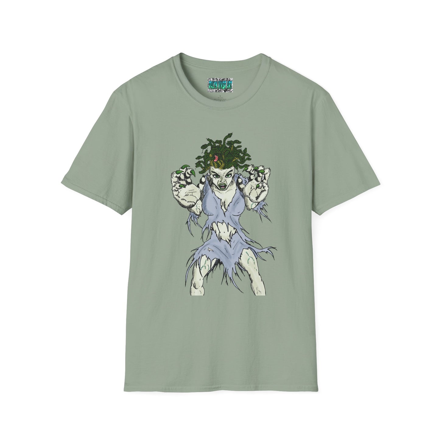 Medusa Assailing Unisex T-Shirt - Mythological Monster Dalyn Viker Art