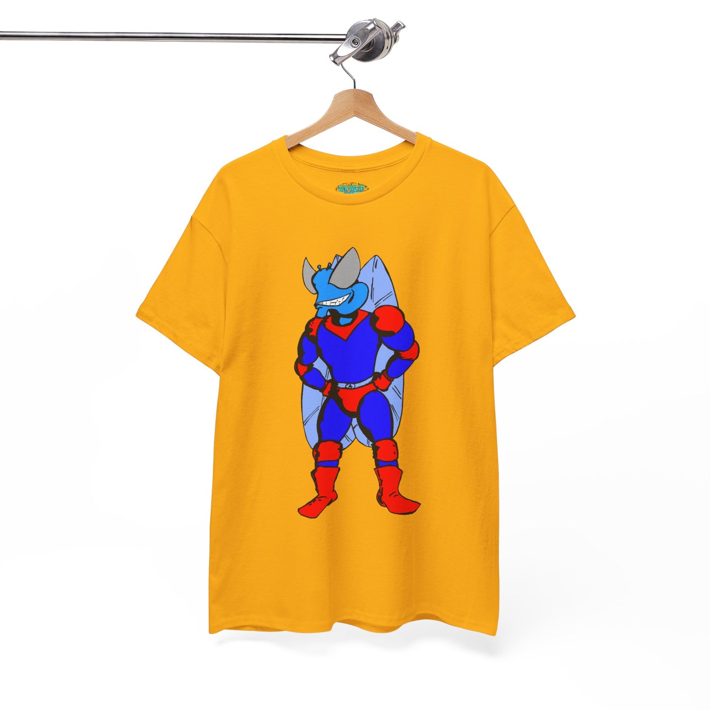 Astro-Fly Hero Graphic Tee - Blue & Red Superhero T-Shirt