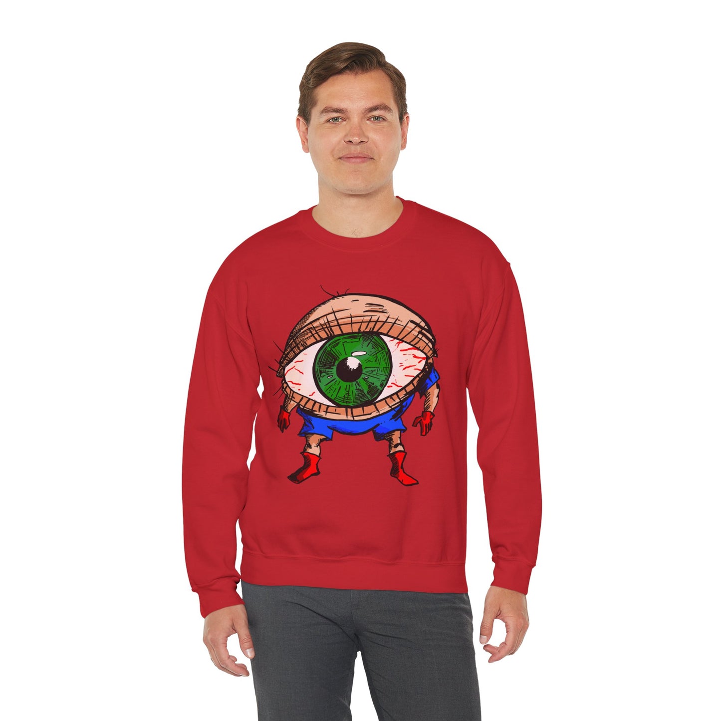 Terrif-EYE-ing Unique Cartoon Eye Sweatshirt - Unisex Heavy Blend™