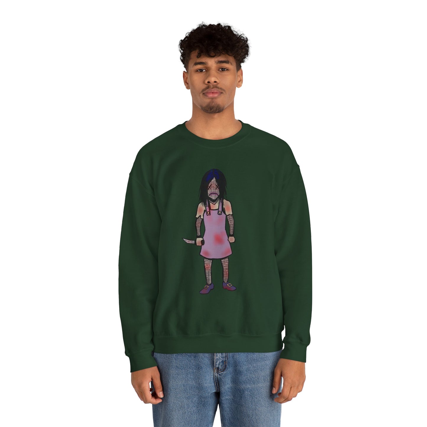 Evil Doll Edgy Graphic Sweatshirt for Unique Style