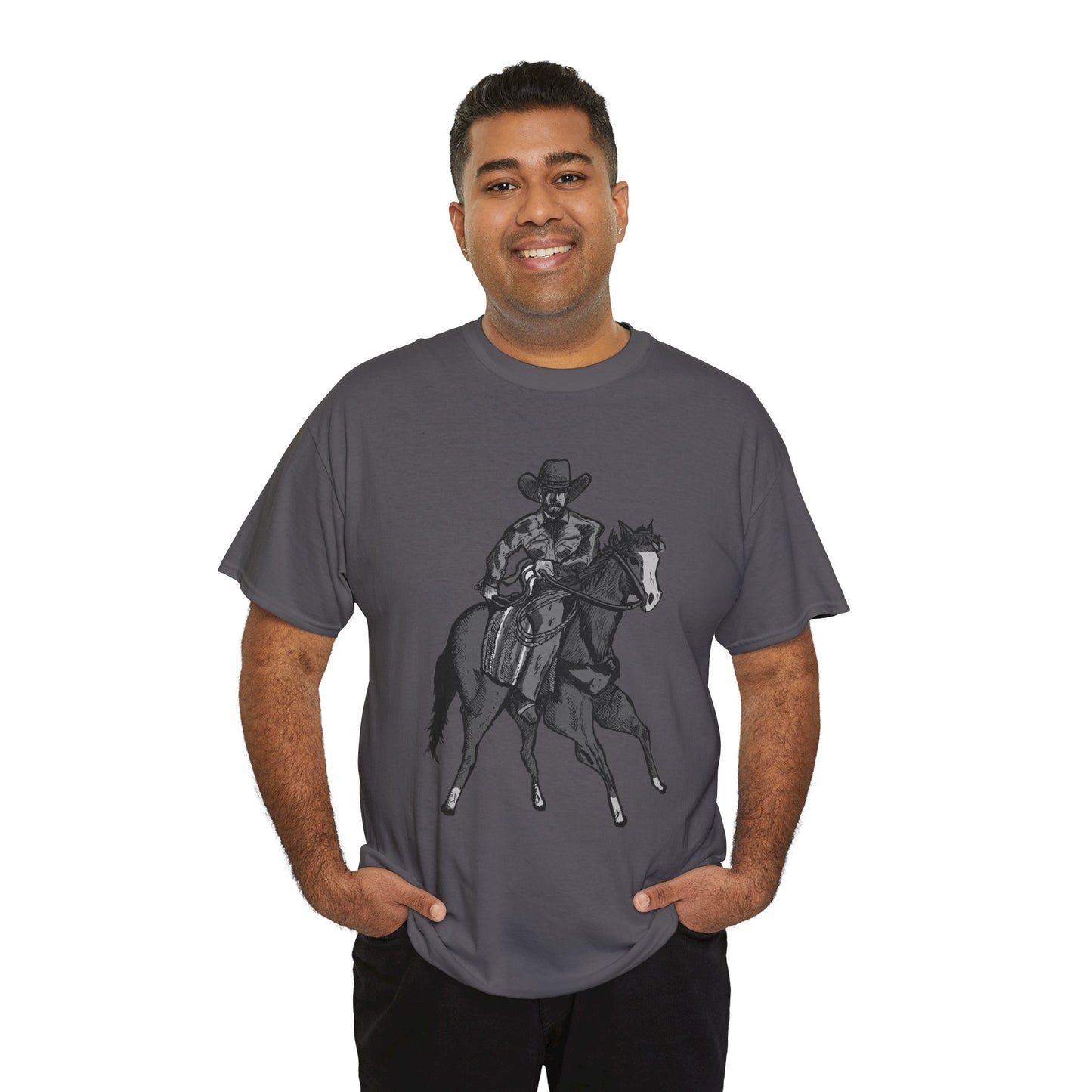 Cowboy on Horseback T‑Shirt — Vintage Western Rodeo Tee