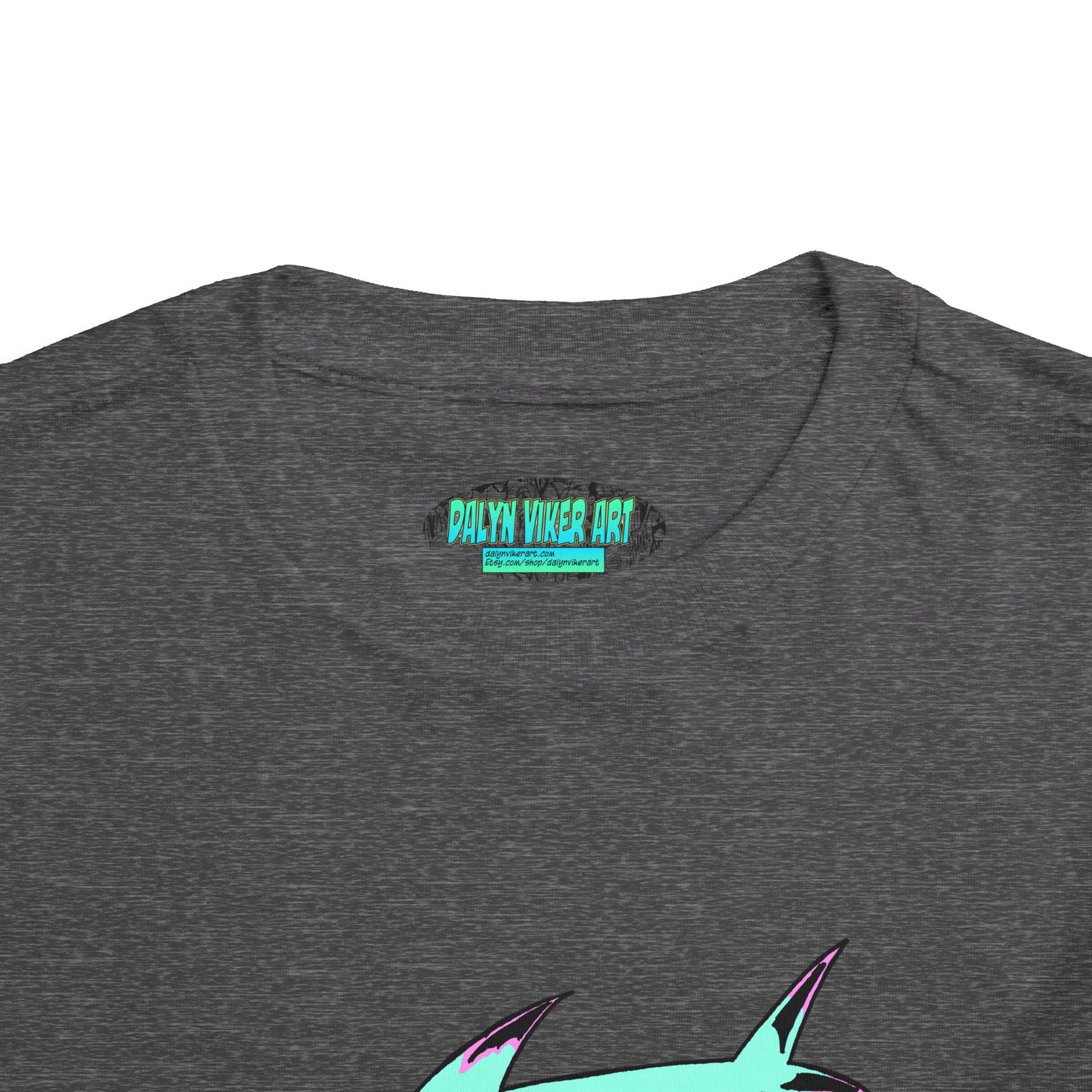 Toddler Tee — Cute Teal Shark Graphic Kids T‑Shirt