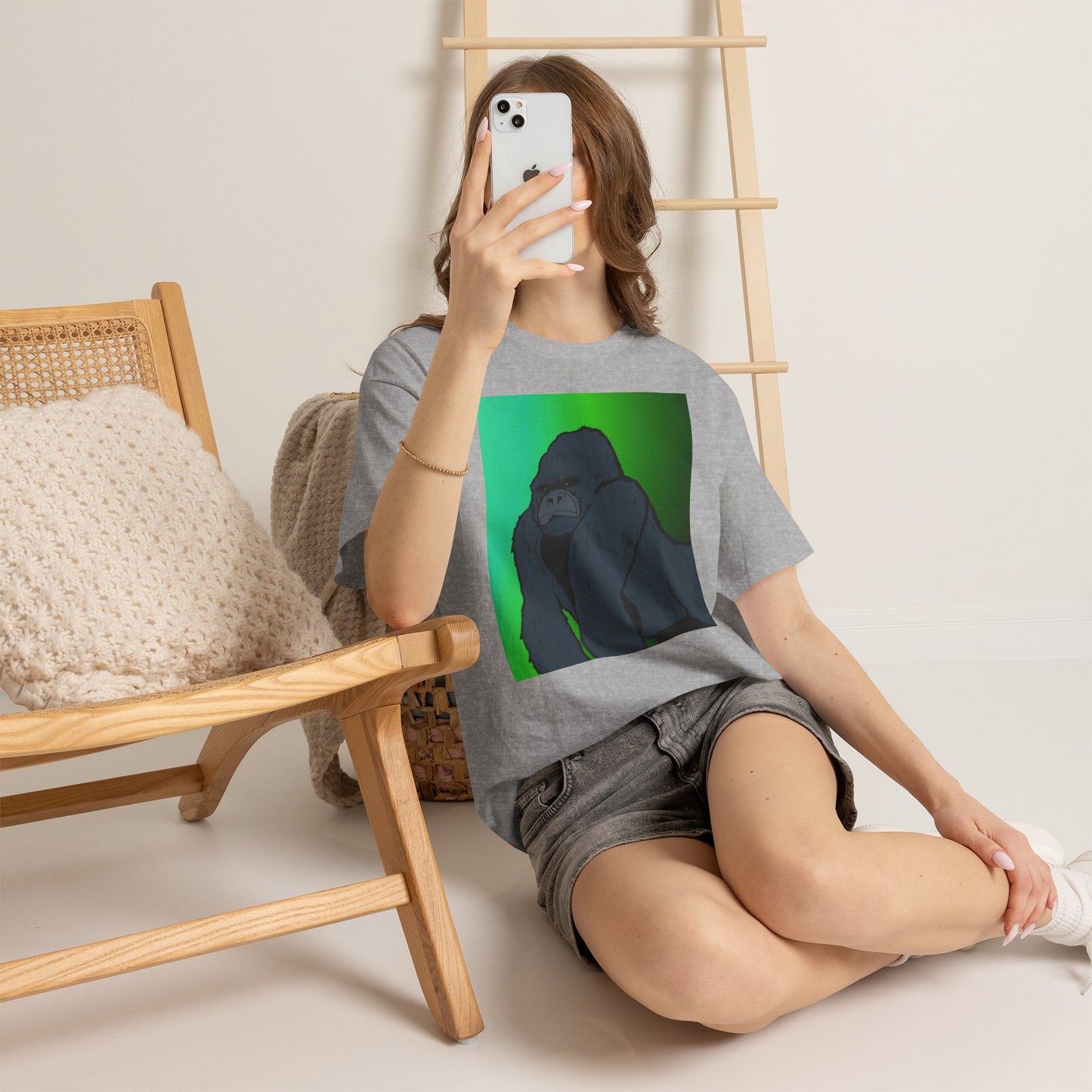 Gorilla Portrait Tee – Graphic Ape Illustration T-Shirt