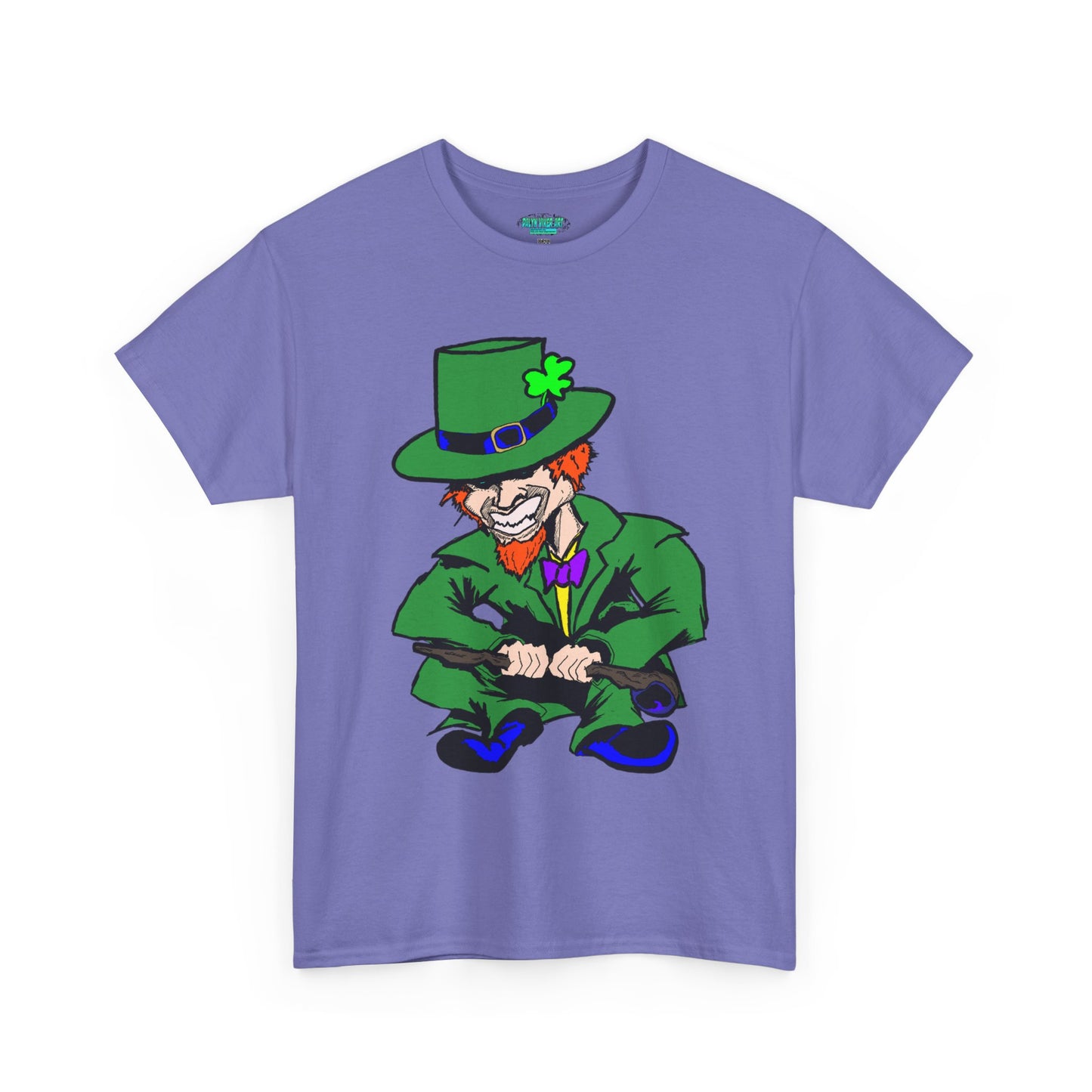 Funny Mischievious Leprechaun Saint Patrick's Day Unisex Heavy Cotton Tee - Leprechaun Design
