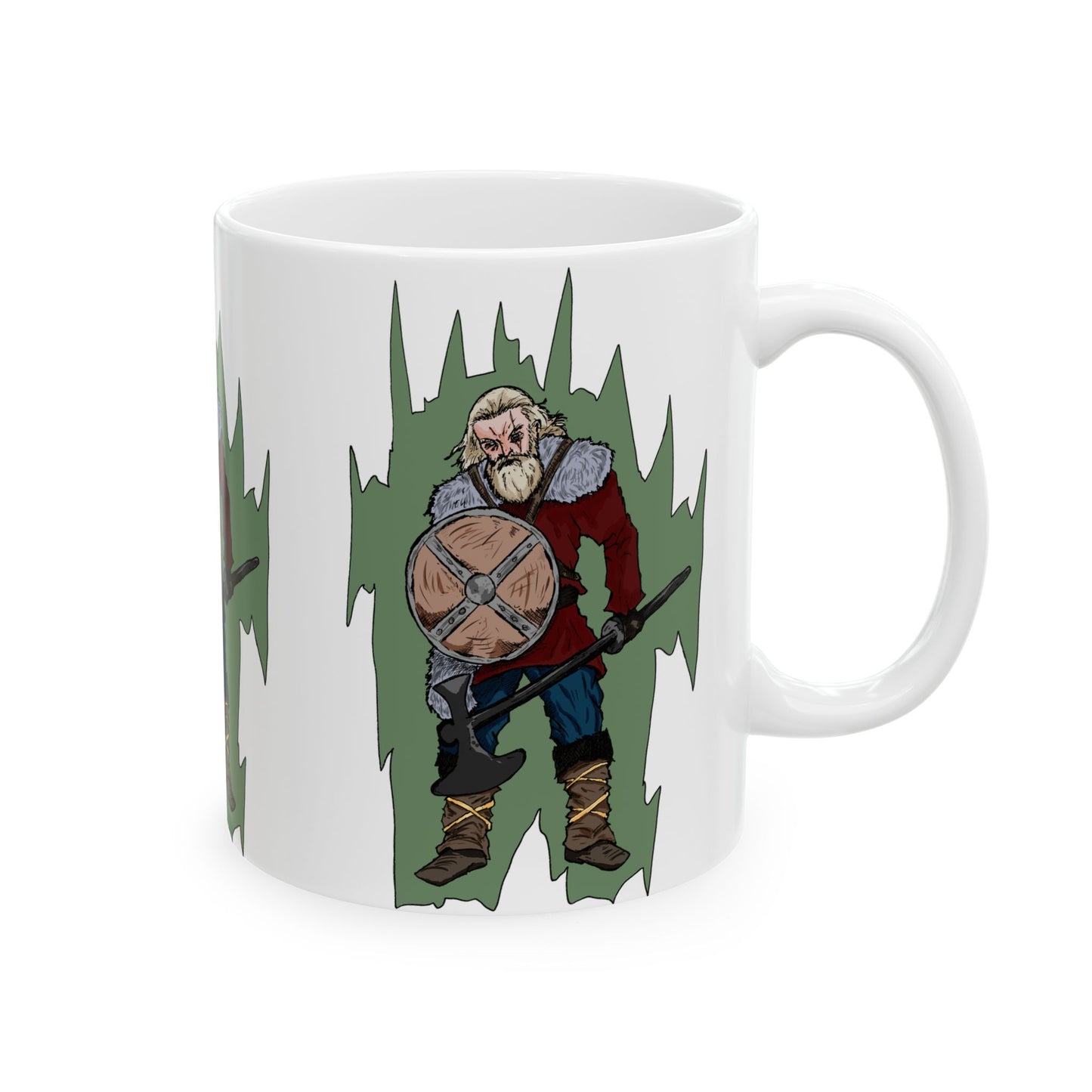 Epic Viking Warrior Ceramic Mug, Norse Mythology Gift, Coffee Cup for Gamers, Fantasy Lover's Mug, Unique Home Decor