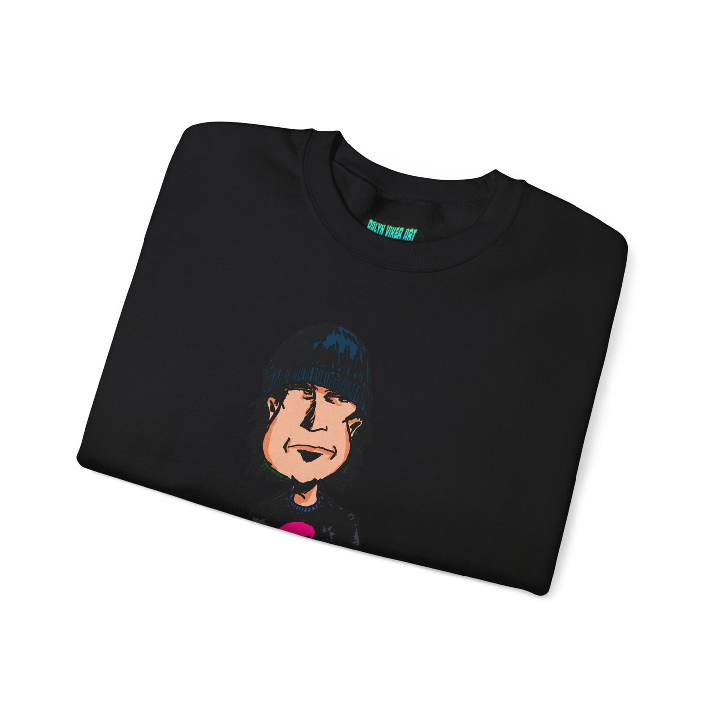 Rude Skater Dude - Skate Punk - Cartoon Skater Crewneck Sweatshirt – Cute Skateboarder Graphic Pullover