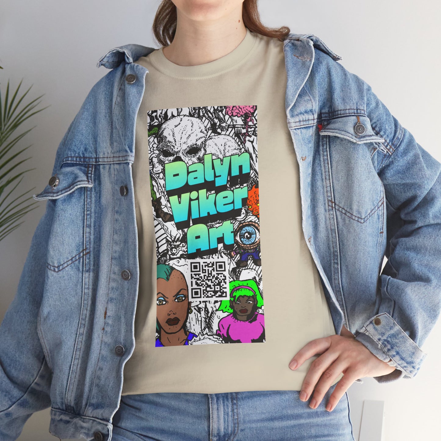 Graphic Art T-Shirt — "Dalyn Viker Art" Vertical Collage Tee